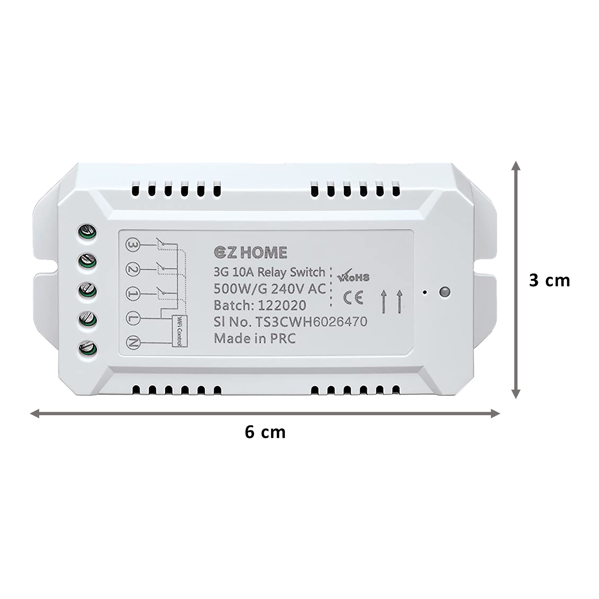 TATA POWER EZ HOME 10 Amps Relay Switch (3 Gang, Google and Alexa Voice Assisted, SW03, White)_2