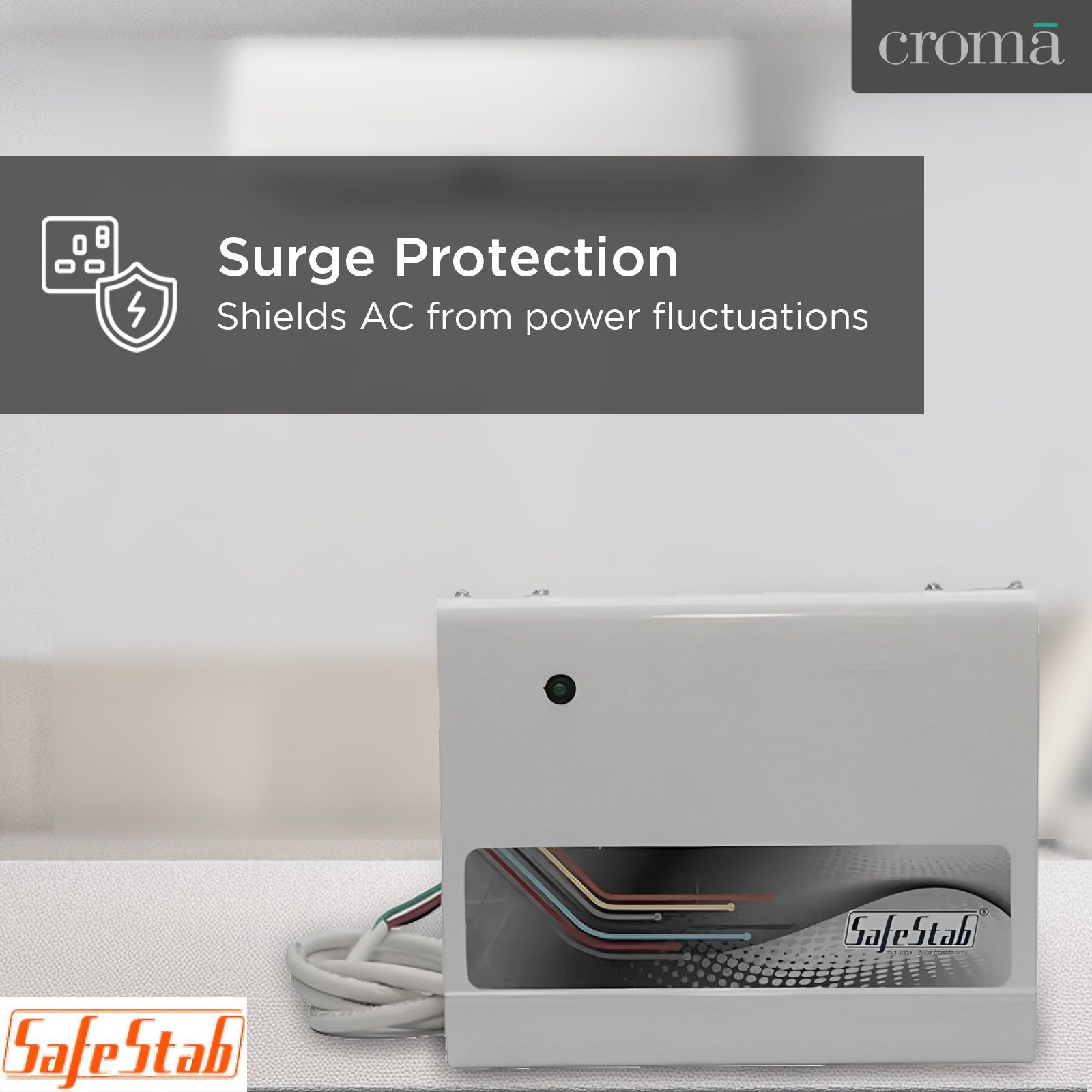 SafeStab LST 400 Voltage Stabilizer For Up to 1.5 Ton Air Conditioner (170 - 270 V, White)_5