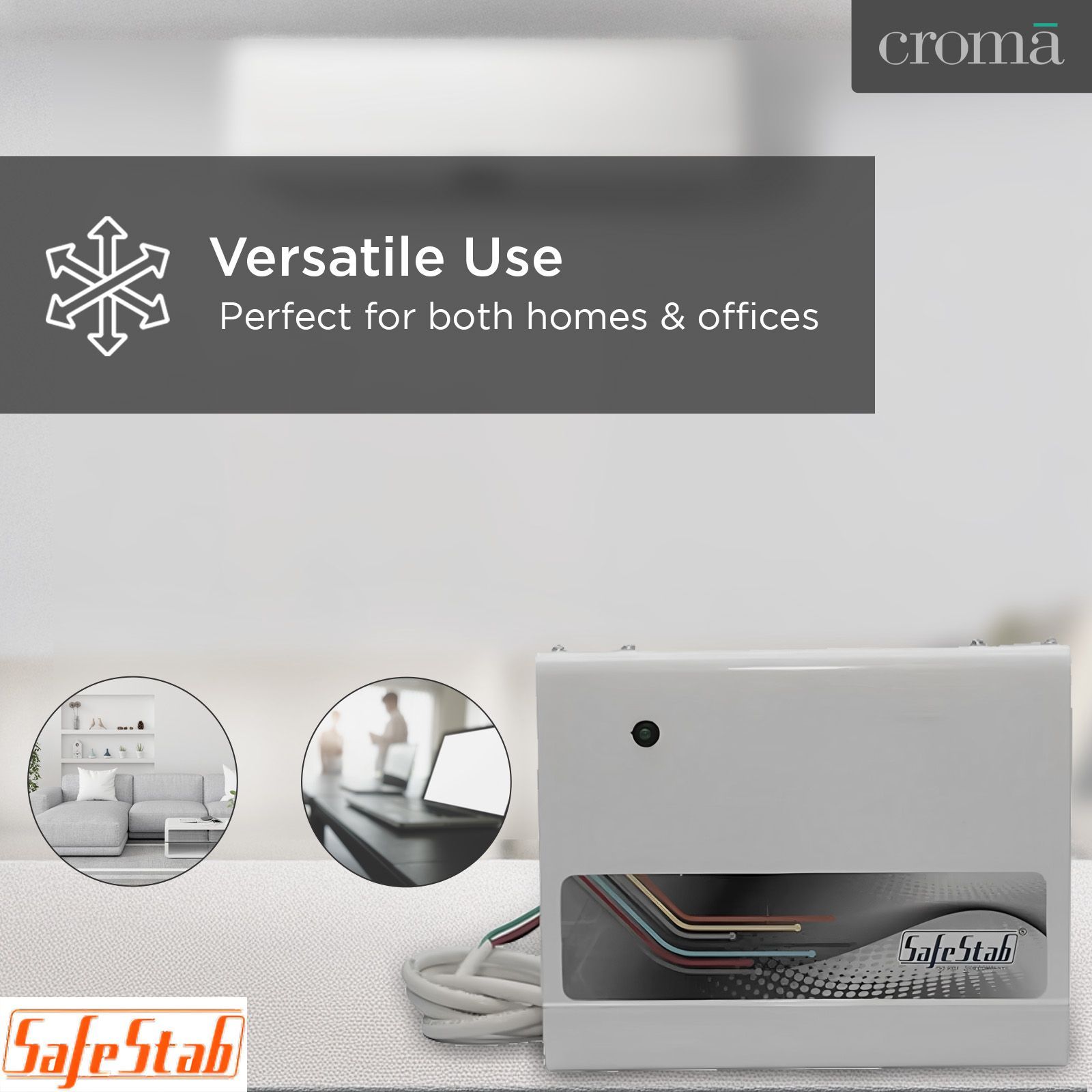 SafeStab LST 400 Voltage Stabilizer For Up to 1.5 Ton Air Conditioner (170 - 270 V, White)_6