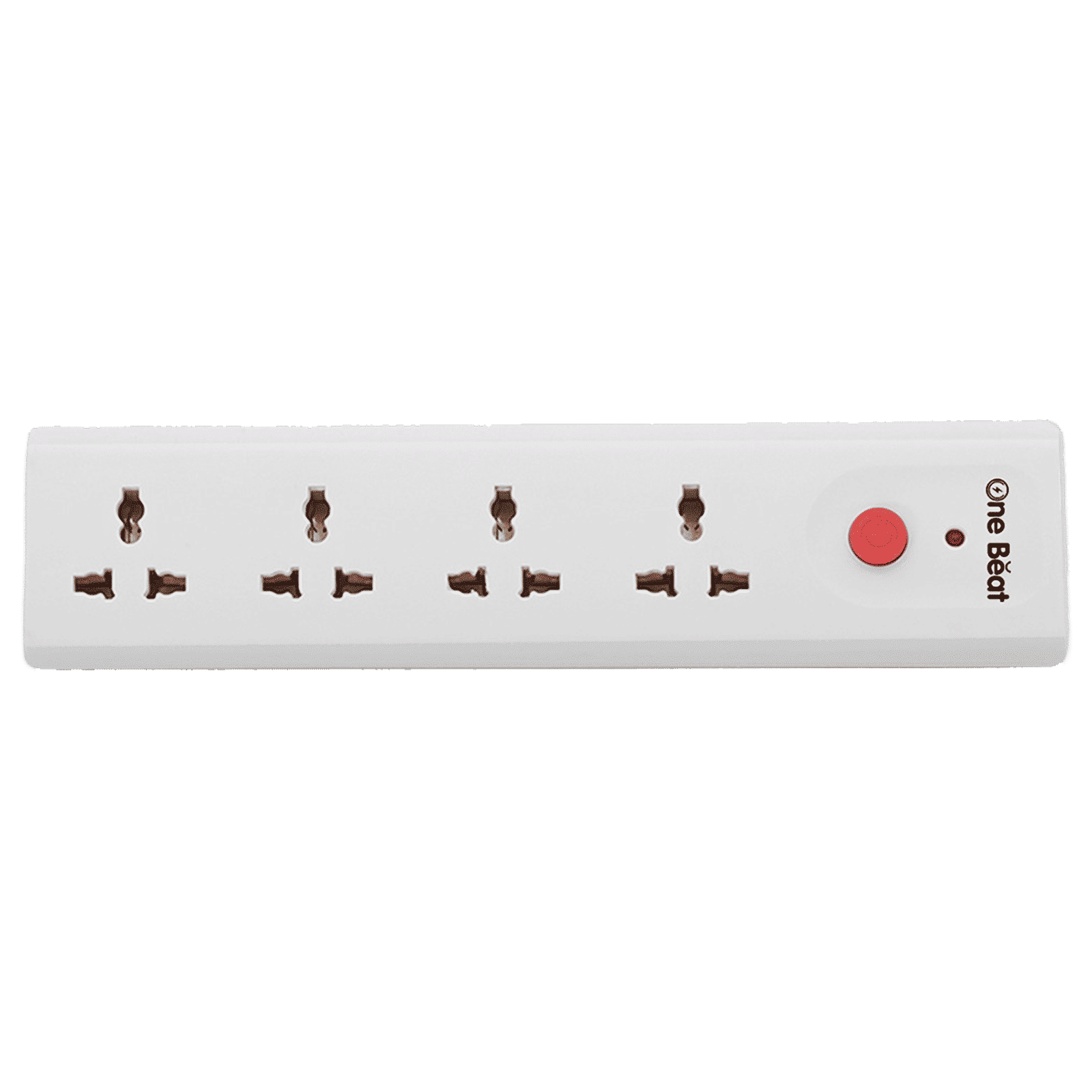 One Beat Spark 4 10 Amps 4 Sockets Extension Board (2 Meters, Resettable Circuit Breaker, OB-20402, White) One Beat Spark 4 10 Amps 4 Sockets Extension Board (2 Meters, Resettable Circuit Breaker, OB-20402, White)_1