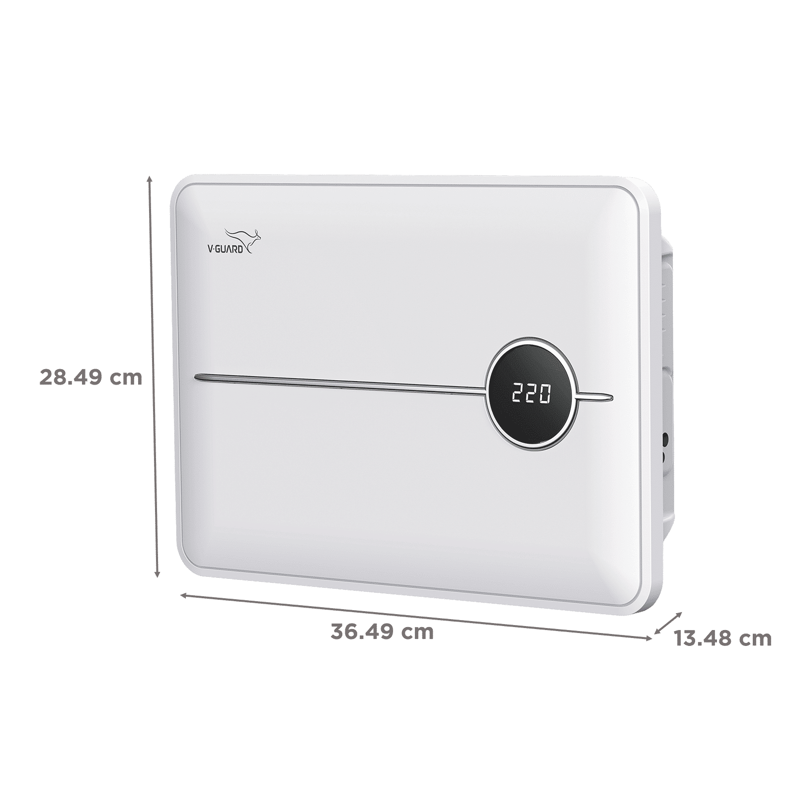 V-Guard 15 Amps Voltage Stabilizer Dishwasher / Washing Machine / Microwave Oven / Tread Mill (135 - 280 V, Smart Voltage Correction, VDW 500 Prime, White)_3