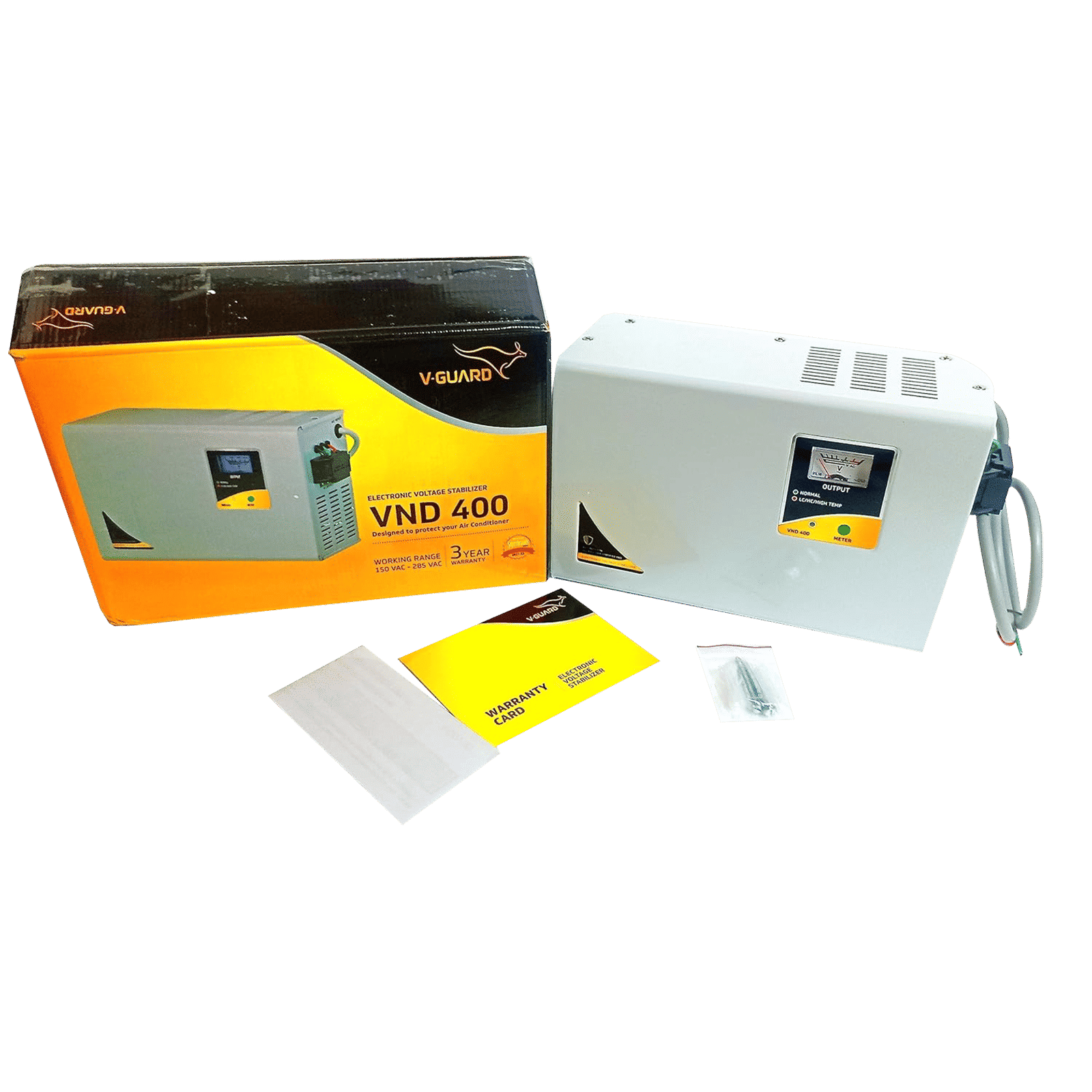 V-GUARD 12 Amps Voltage Stabilizer For Up to 1.5 Ton Air Conditioner (150 - 285 V, Built-In Thermal Overload Protection, VND 400, Grey) V-GUARD 12 Amps Voltage Stabilizer For Up to 1.5 Ton Air Conditioner (150 - 285 V, Built-In Thermal Overload Protection, VND 400, Grey)_4