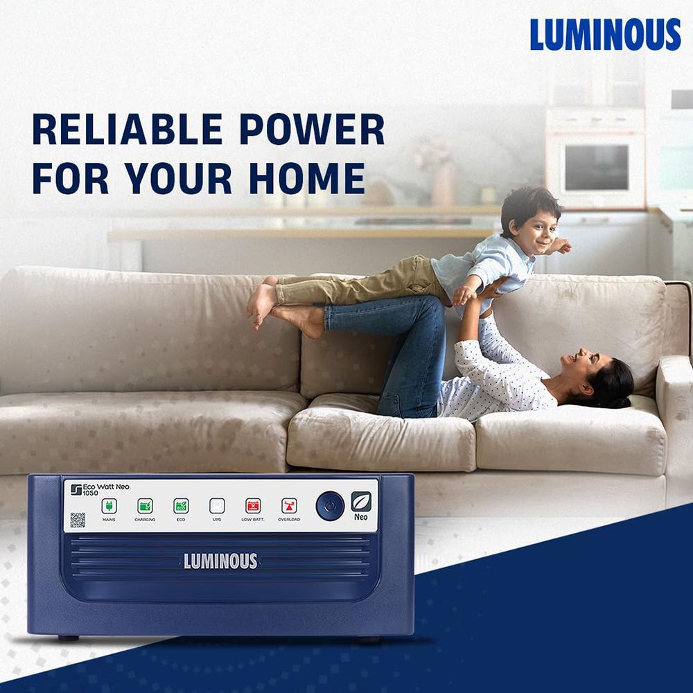 LUMINOUS Eco Watt Neo 1050 17 Amps Inverter (LED indications, F04110515151, Blue)_7