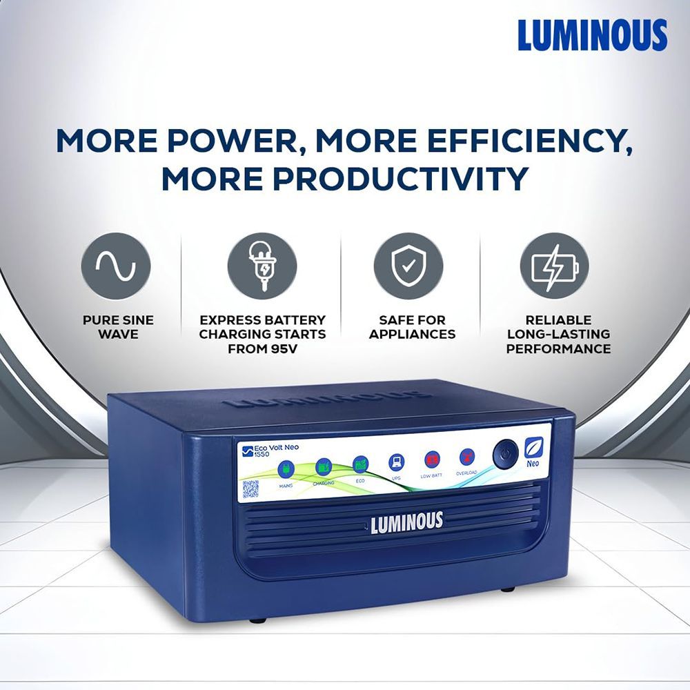 LUMINOUS Eco Volt Neo 1550 17 Amps Inverter (LED Indications, F04115515151, Blue)_6