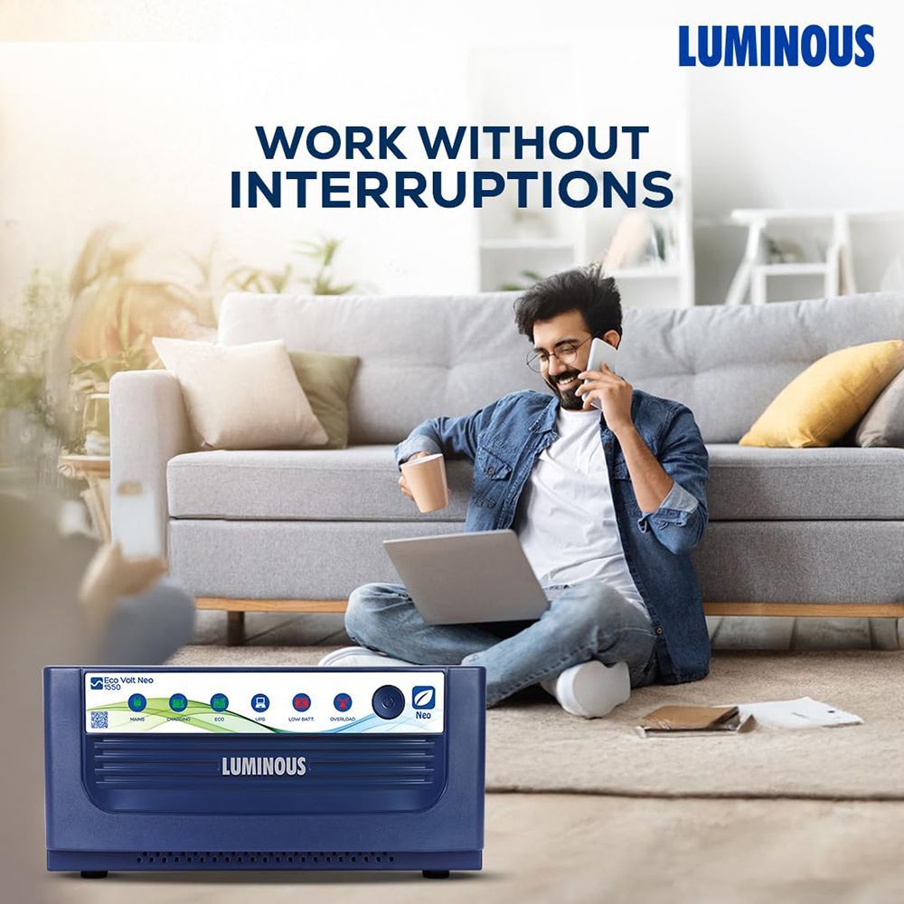 LUMINOUS Eco Volt Neo 1550 17 Amps Inverter (LED Indications, F04115515151, Blue)_7