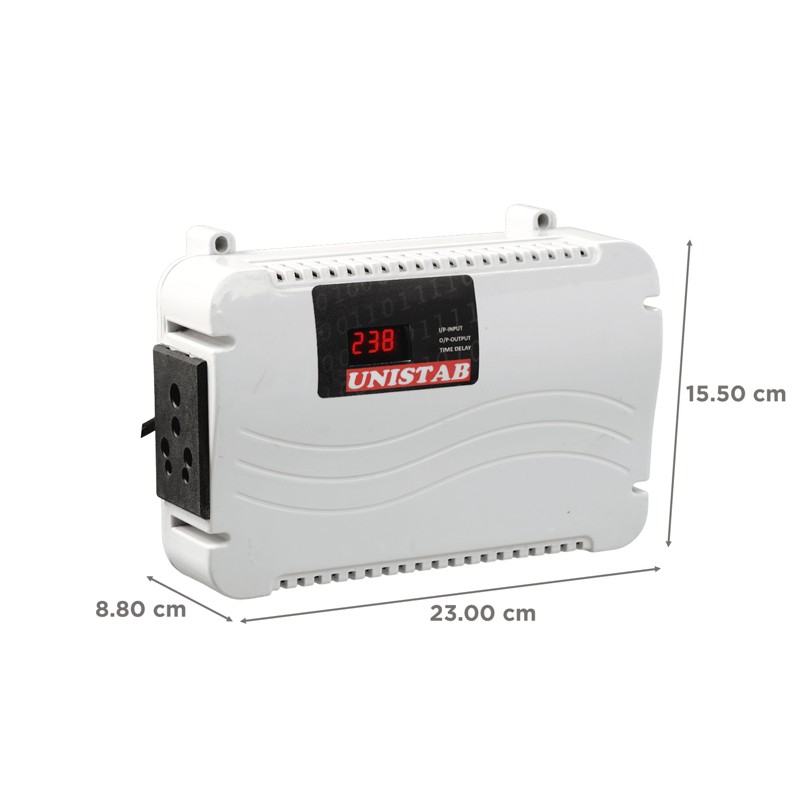 UNISTAB US100DF 3 Amps Voltage Stabilizer For Up to 600 L Refrigerator (130 - 270 V, Advance Overheat Protection, Grey) UNISTAB US100DF 3 Amps Voltage Stabilizer For Up to 600 L Refrigerator (130 - 270 V, Advance Overheat Protection, Grey)_2