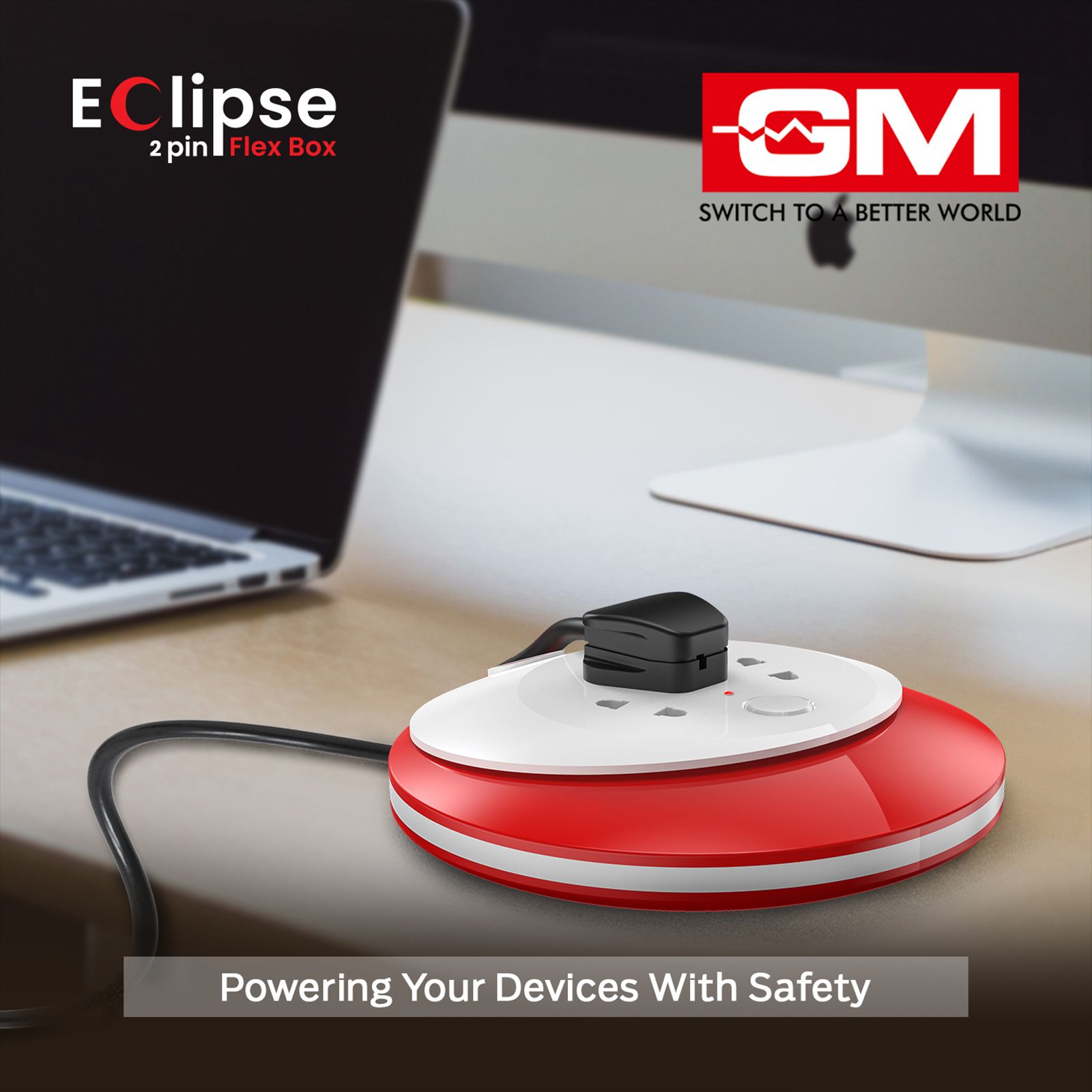 GM Eclipse 6 Amps 3 Sockets Extention Board (4.2 Meters, GM 3268, White) GM Eclipse 6 Amps 3 Sockets Extention Board (4.2 Meters, GM 3268, White)_5