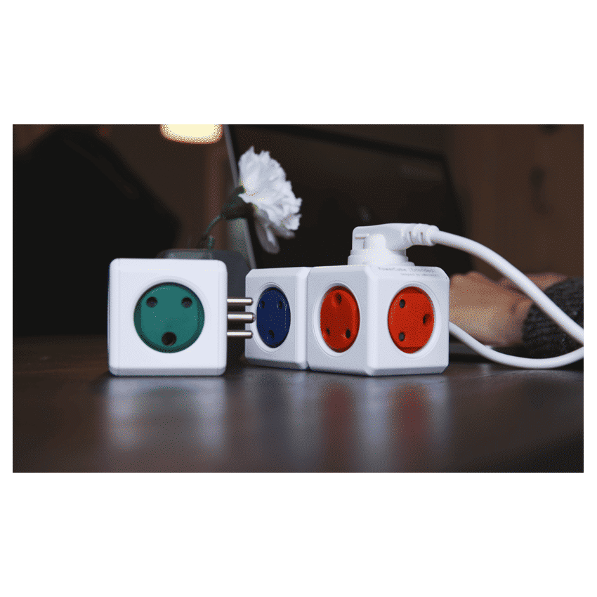 allocacoc Powercube 10 Amp 5 Socket Power Adapter (6500GN/INORPC, Green) allocacoc Powercube 10 Amp 5 Socket Power Adapter (6500GN/INORPC, Green)_2