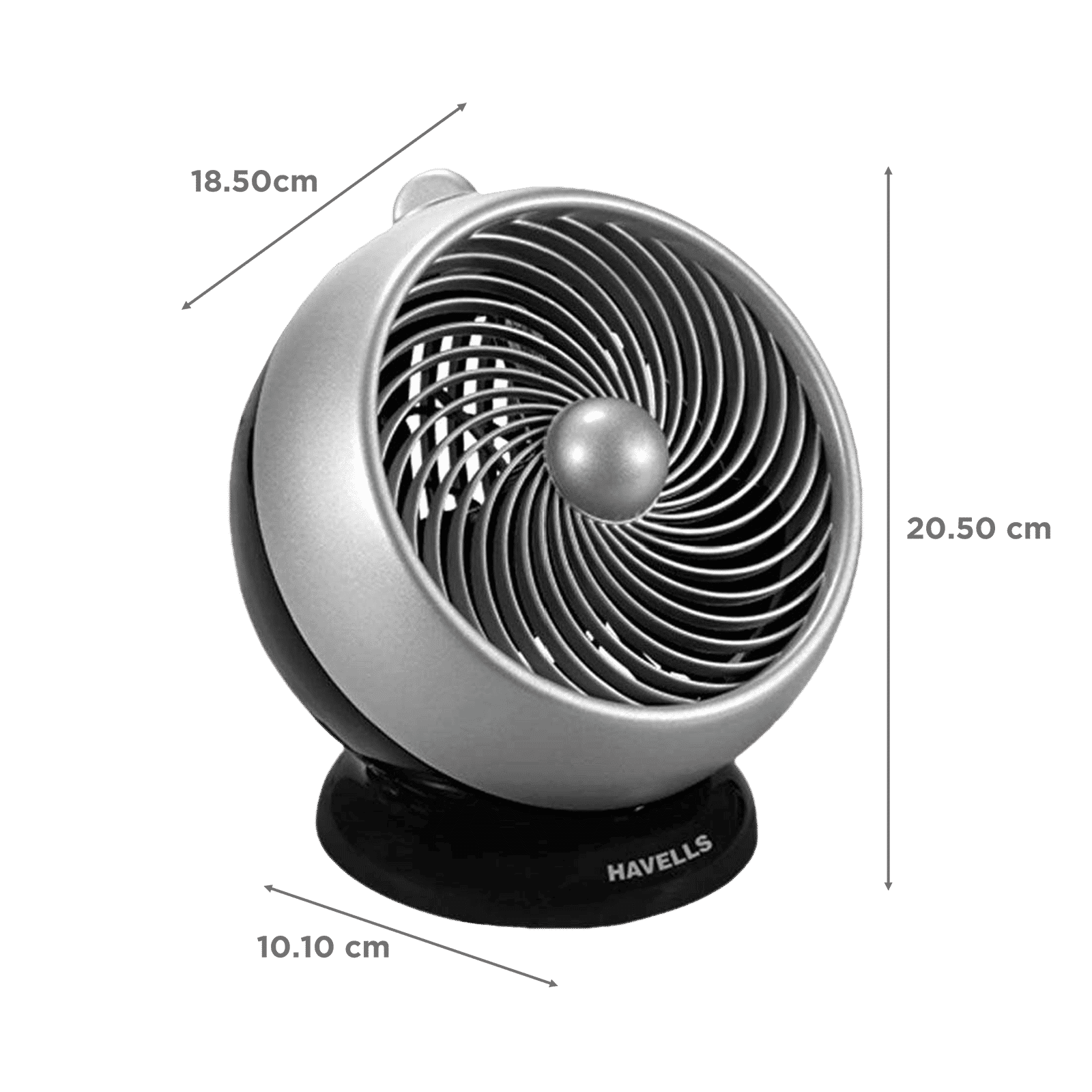 HAVELLS I-Cool 175mm 3 Blade Inverter Technology Table Fan (High Speed, Black & Grey)_2