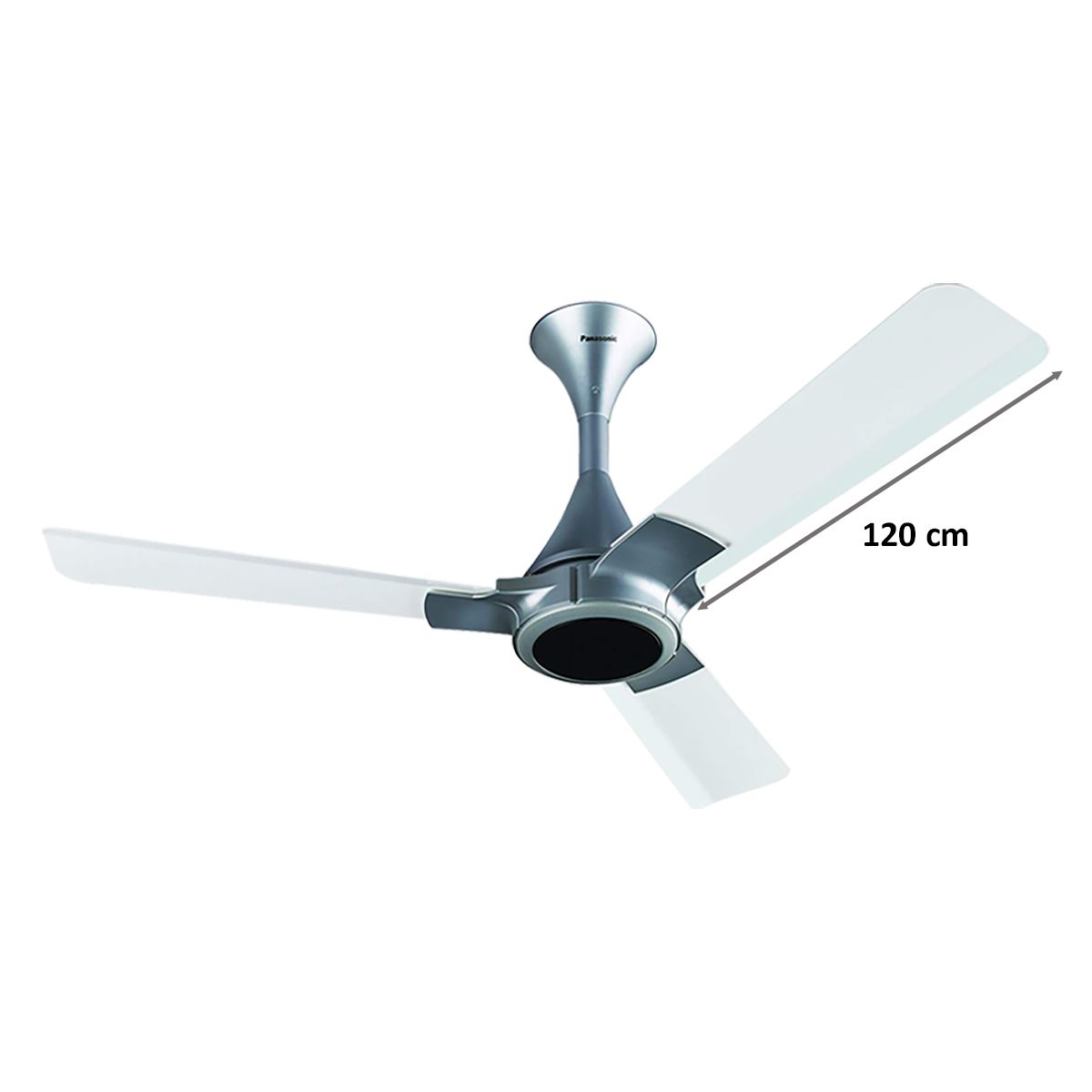 Panasonic 12XAA 120cm Sweep 3 Blade Ceiling Fan (High Speed Motor, 13239WSL, White/Silver)_2
