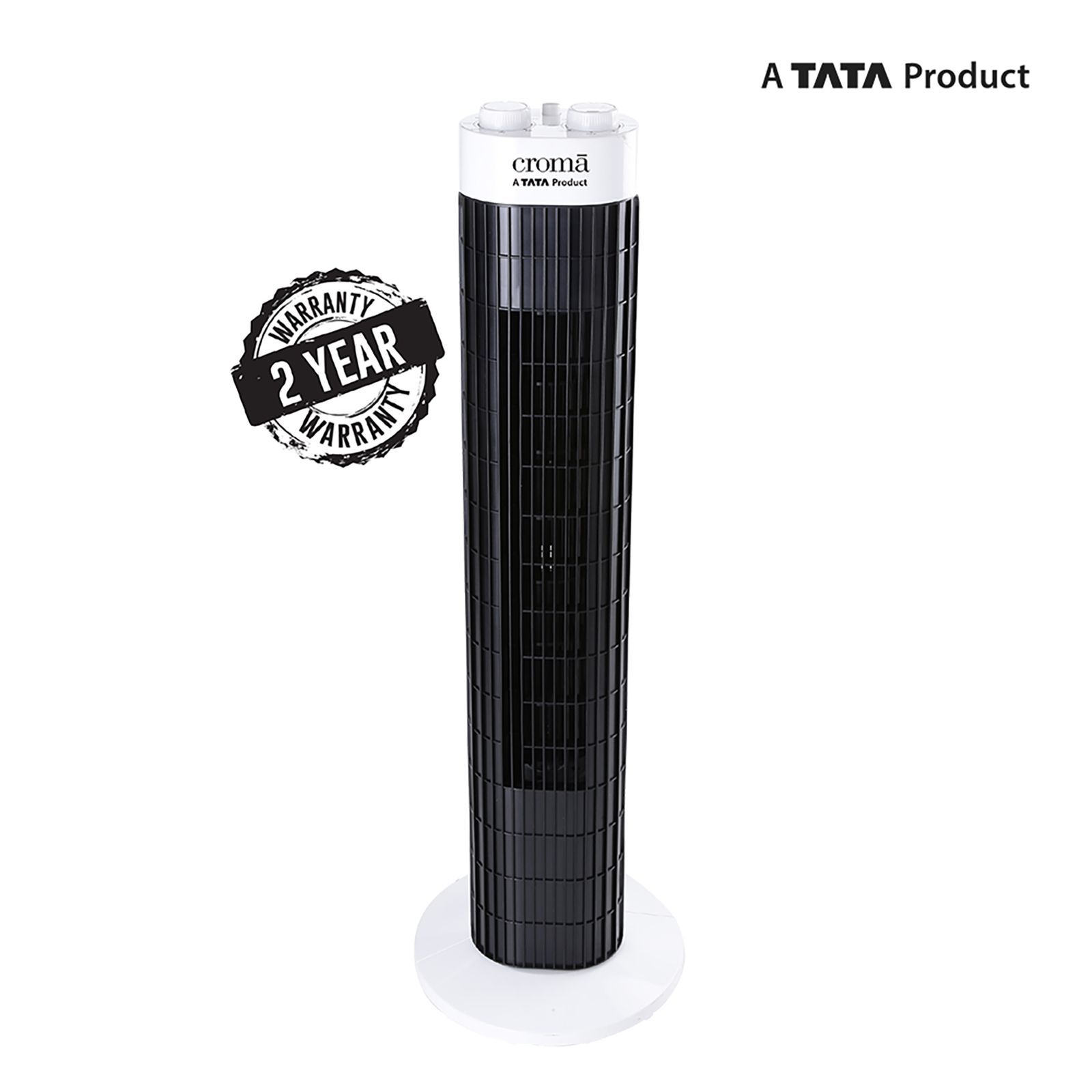 Croma Bladeless 540 m3/hr Air Delivery Tower Fan (Blade Free Design, White & Black)_8