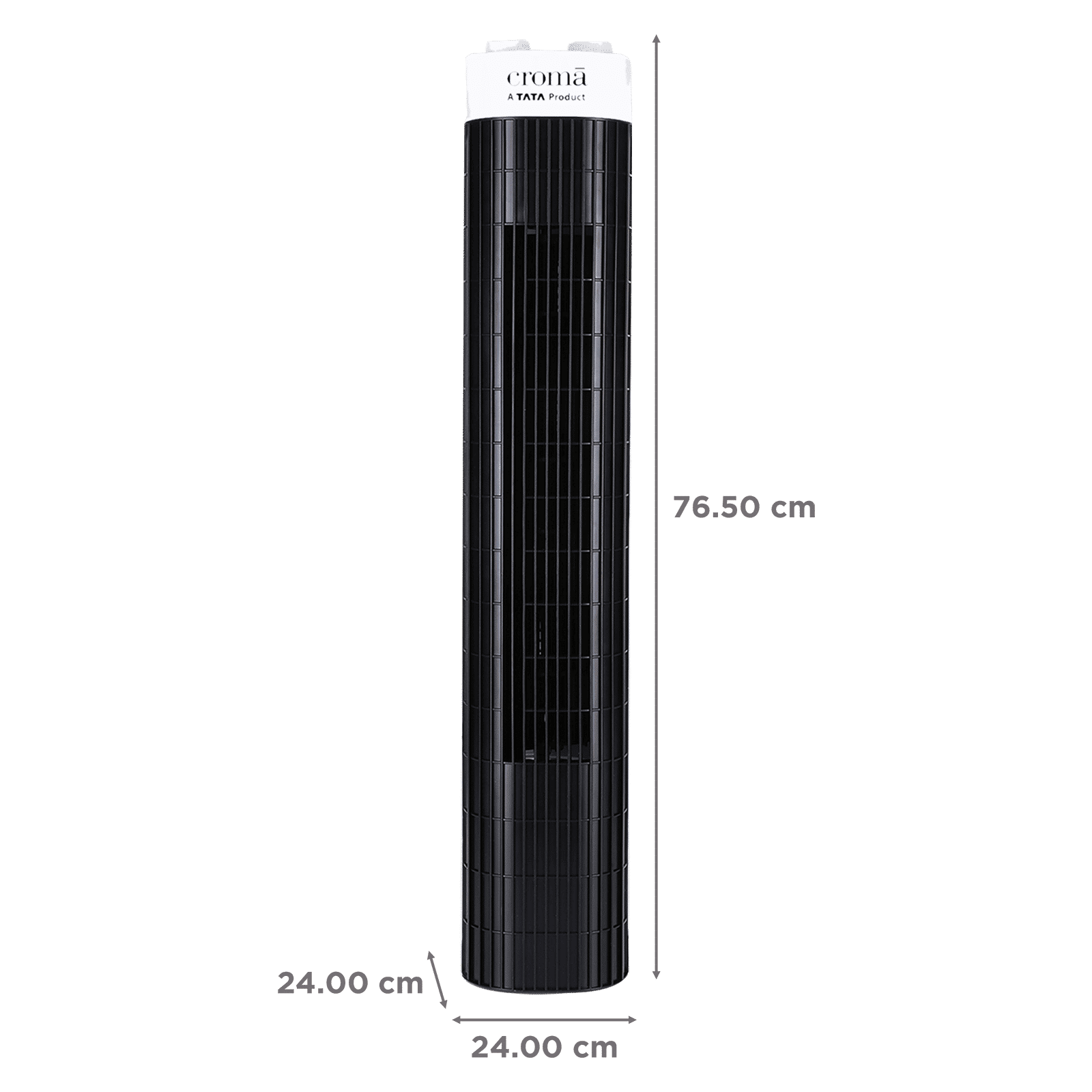 Croma Bladeless 540 m3/hr Air Delivery Tower Fan (Blade Free Design, White & Black)_2