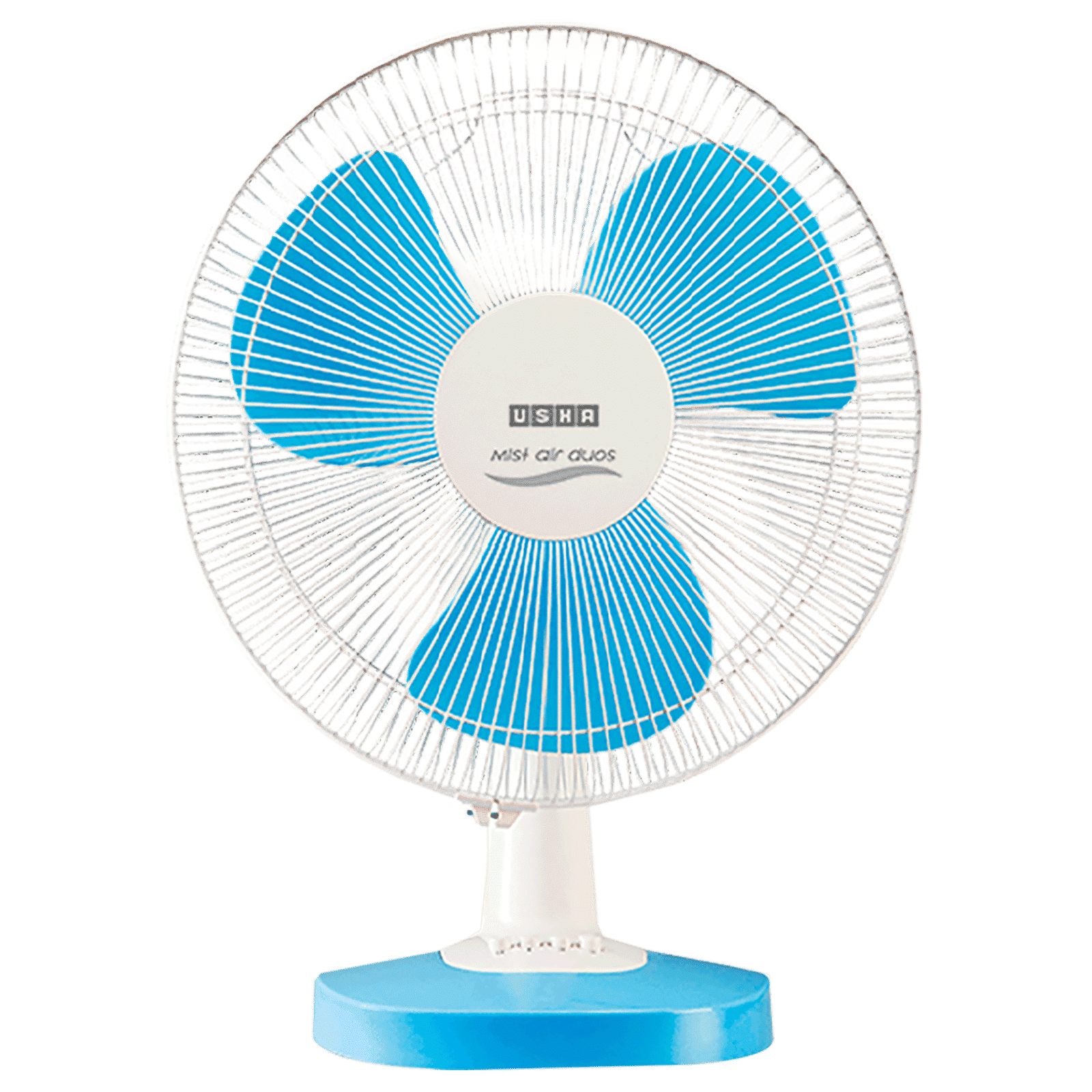 USHA Mist Air Duos 400mm 3 Blade Copper Motor Table Fan (Easy Tilt, Blue)_1
