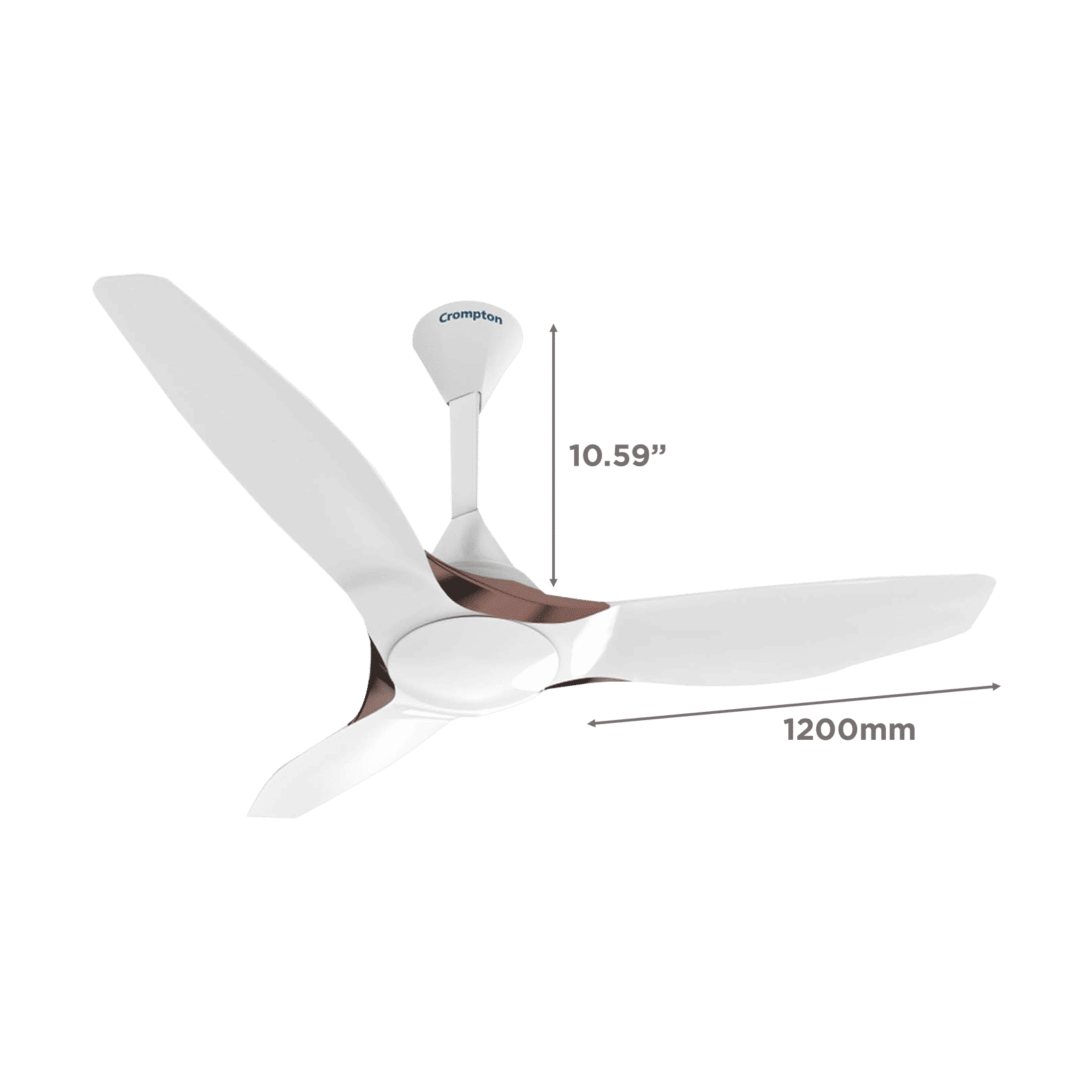 Crompton SilentPro Enso 5 Star 1200mm 3 Blade BLDC Motor Ceiling Fan with Remote (Inverter Technology, Silk White)_2