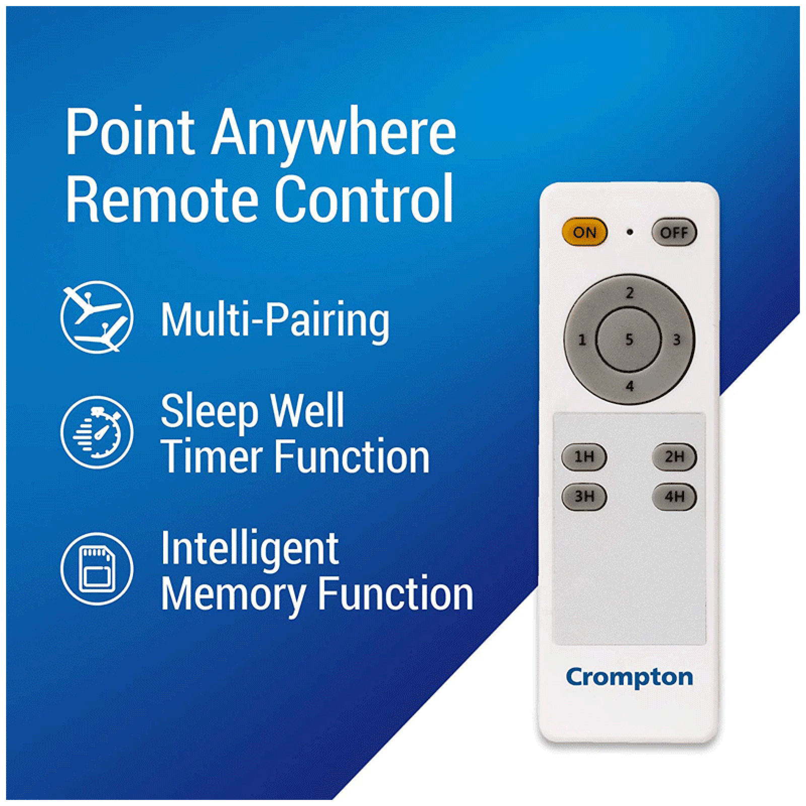 Crompton SilentPro Enso 5 Star 1200mm 3 Blade BLDC Motor Ceiling Fan with Remote (Intelligent Memory Function, Mist White)_13