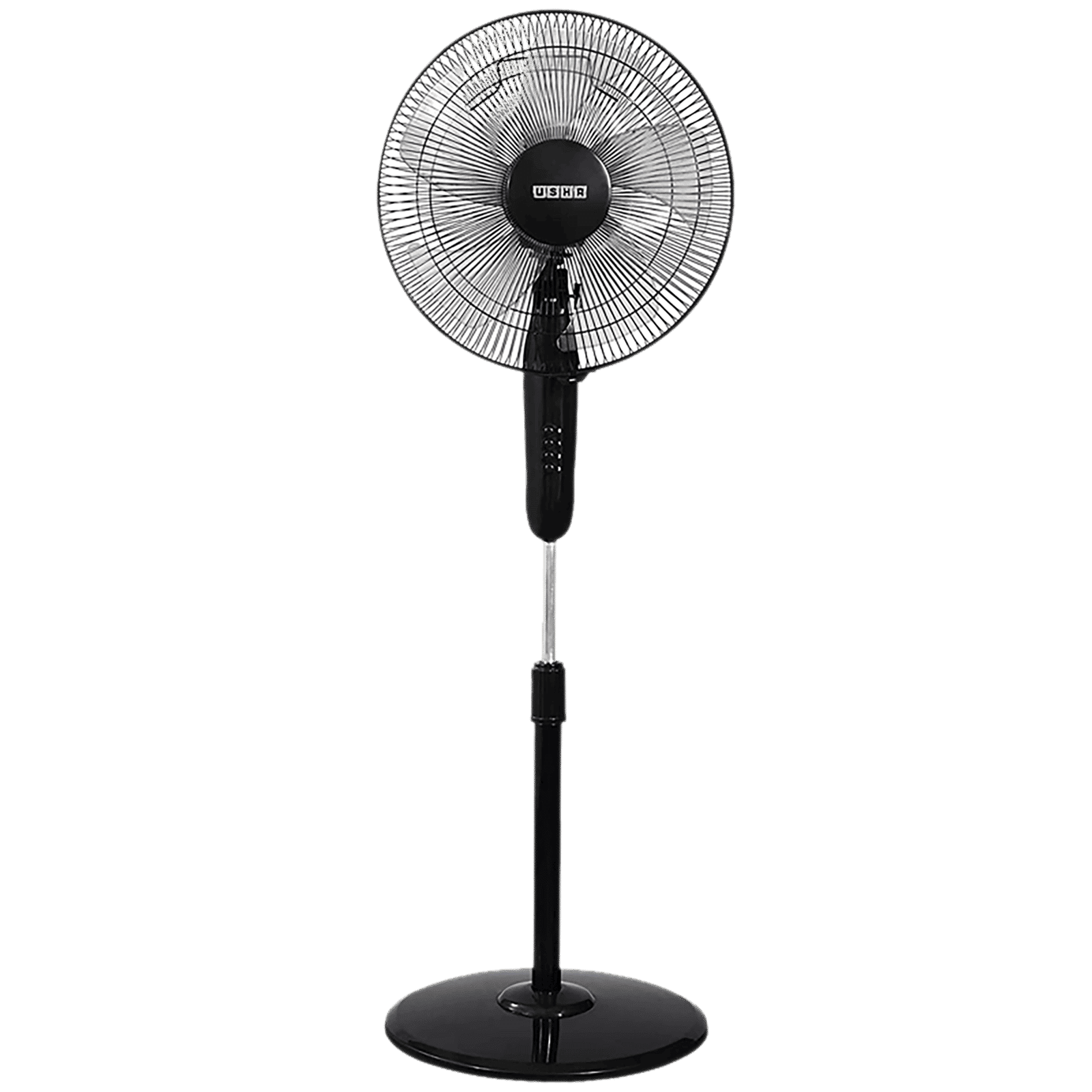 USHA Pentacool 400mm 5 Blade Copper Motor Pedestal Fan (Thermal Overload Protector, Black)_1