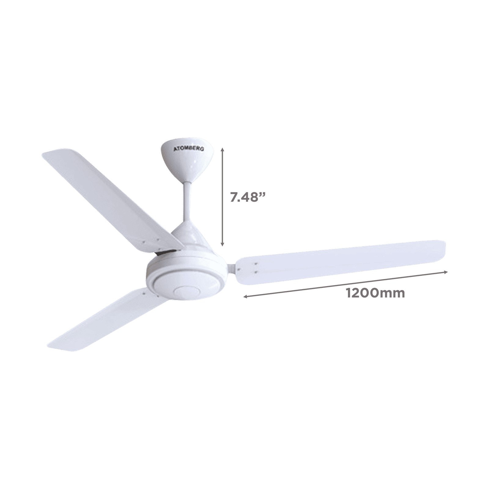 atomberg Efficio 5 Star 1200mm 3 Blade BLDC Motor Ceiling Fan with Remote (LED Indicator, White) atomberg Efficio 5 Star 1200mm 3 Blade BLDC Motor Ceiling Fan with Remote (LED Indicator, White)_2