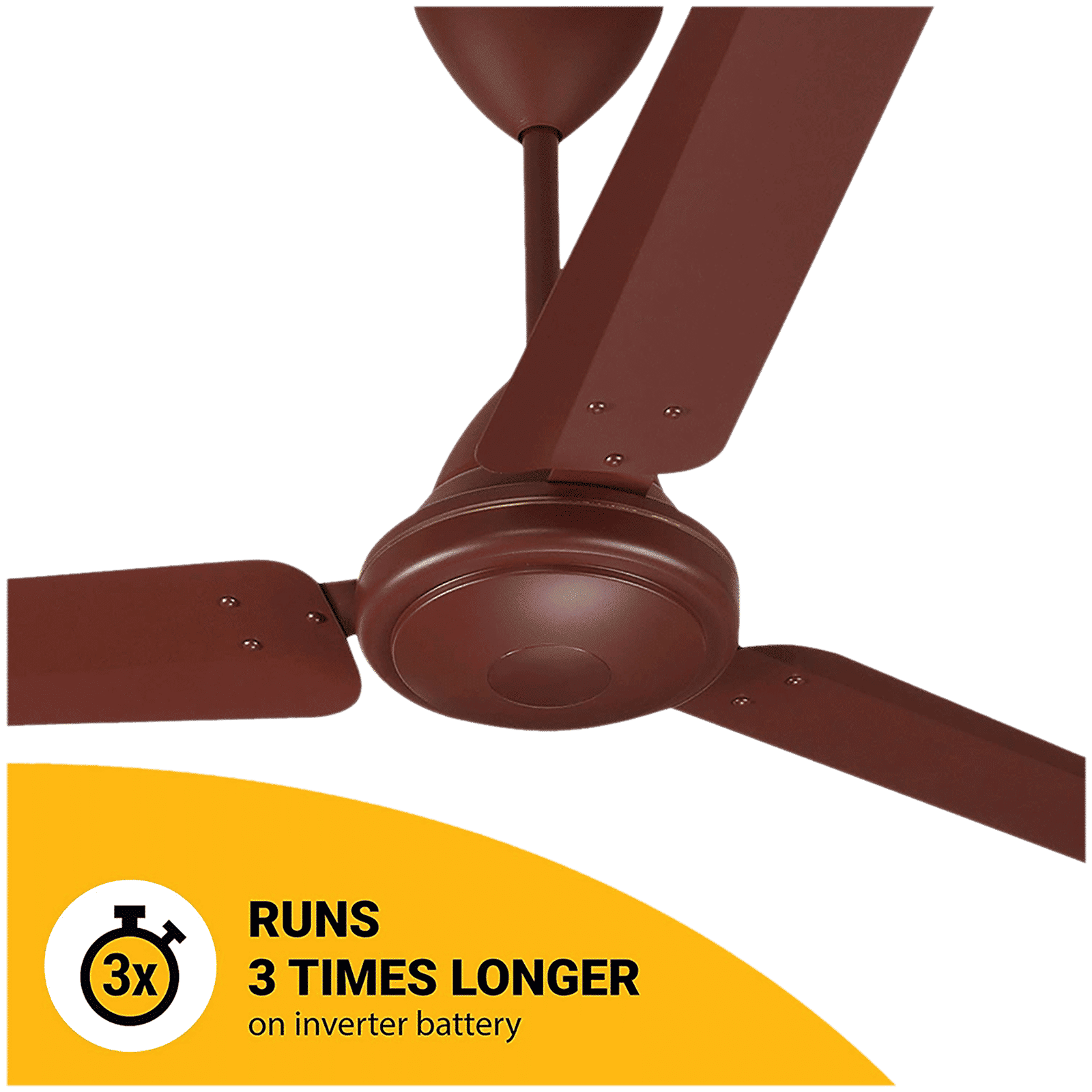 atomberg Efficio 5 Star 1200mm 3 Blade BLDC Motor Ceiling Fan with Remote (LED Indicator, Matt Brown)_13