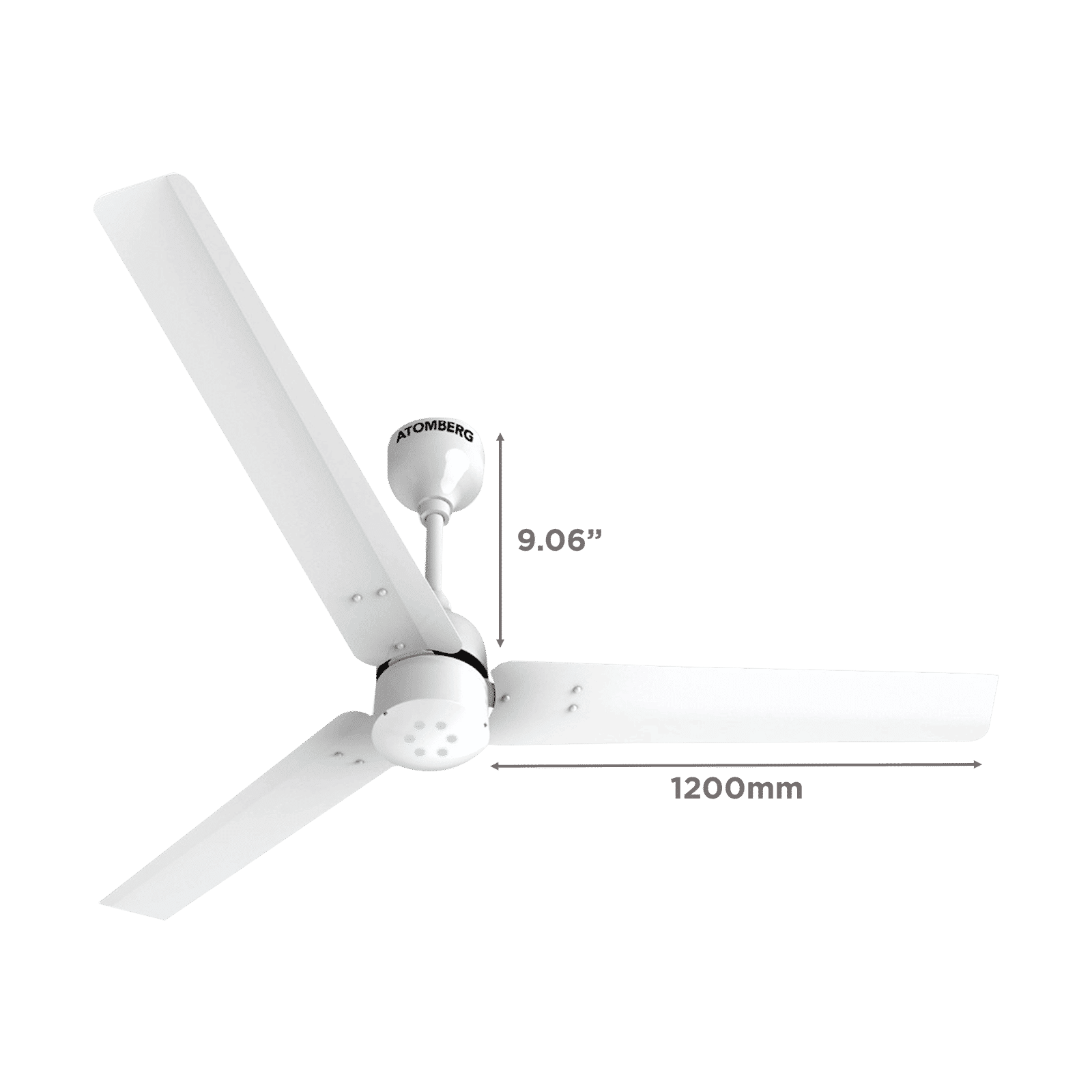 atomberg Renesa 5 Star 1200mm 3 Blade BLDC Motor Ceiling Fan with Remote (LED Speed Indicator, White)_2