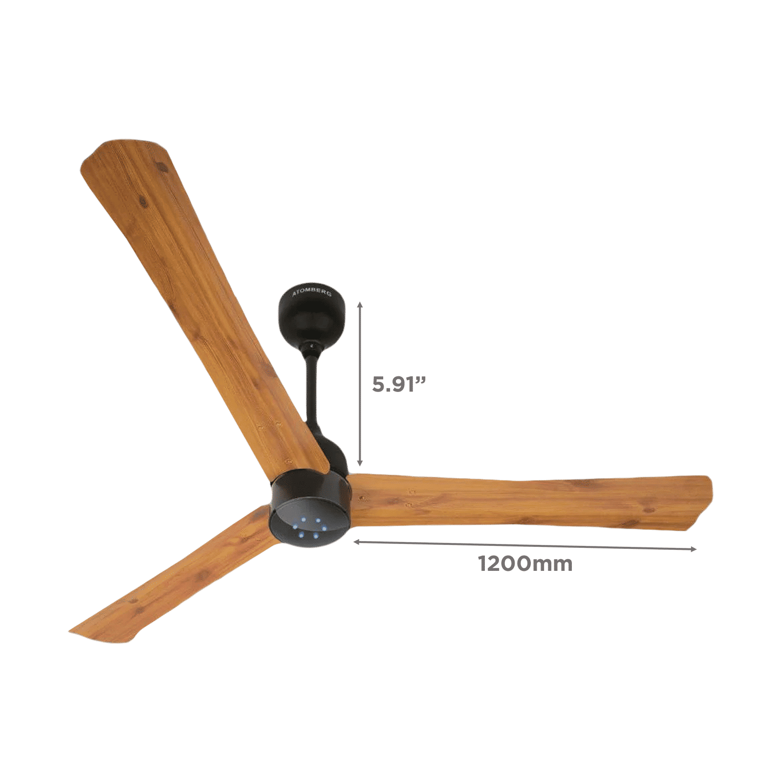 atomberg Renesa Smart Plus 5 Star 1200mm 3 Blade BLDC Motor Smart Ceiling Fan with Remote (Alexa & Google Assistant, Golden Oakwood) atomberg Renesa Smart Plus 5 Star 1200mm 3 Blade BLDC Motor Smart Ceiling Fan with Remote (Alexa & Google Assistant, Golden Oakwood)_2