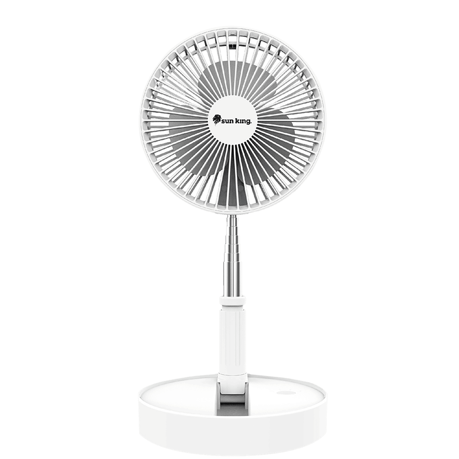 sun king 203.2mm 3 Blade Rechargeable Pedestal Fan with 7650 mAh Battery (BLDC Motor, White) sun king 203.2mm 3 Blade Rechargeable Pedestal Fan with 7650 mAh Battery (BLDC Motor, White)_1