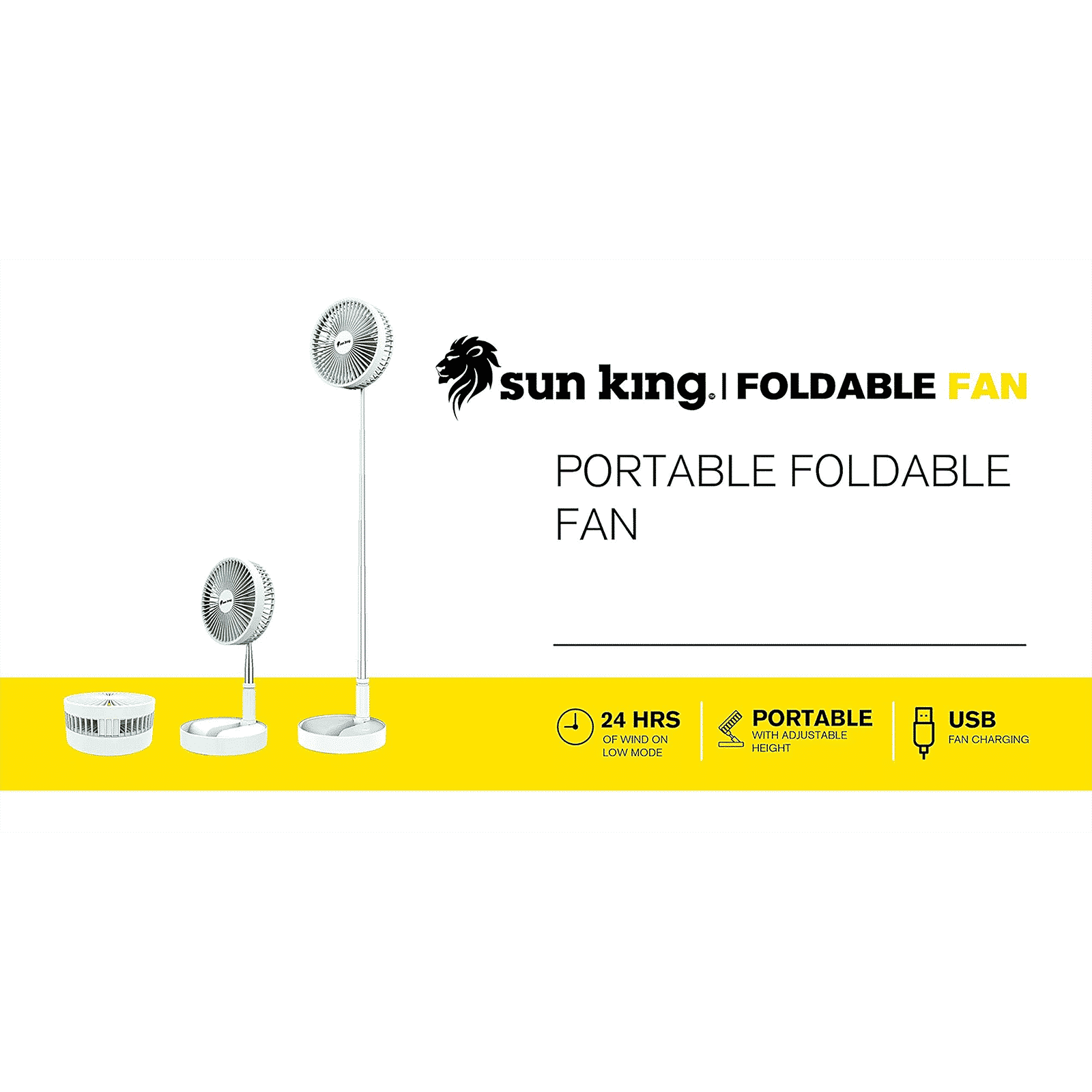 sun king 203.2mm 3 Blade Rechargeable Pedestal Fan with 7650 mAh Battery (BLDC Motor, White) sun king 203.2mm 3 Blade Rechargeable Pedestal Fan with 7650 mAh Battery (BLDC Motor, White)_9