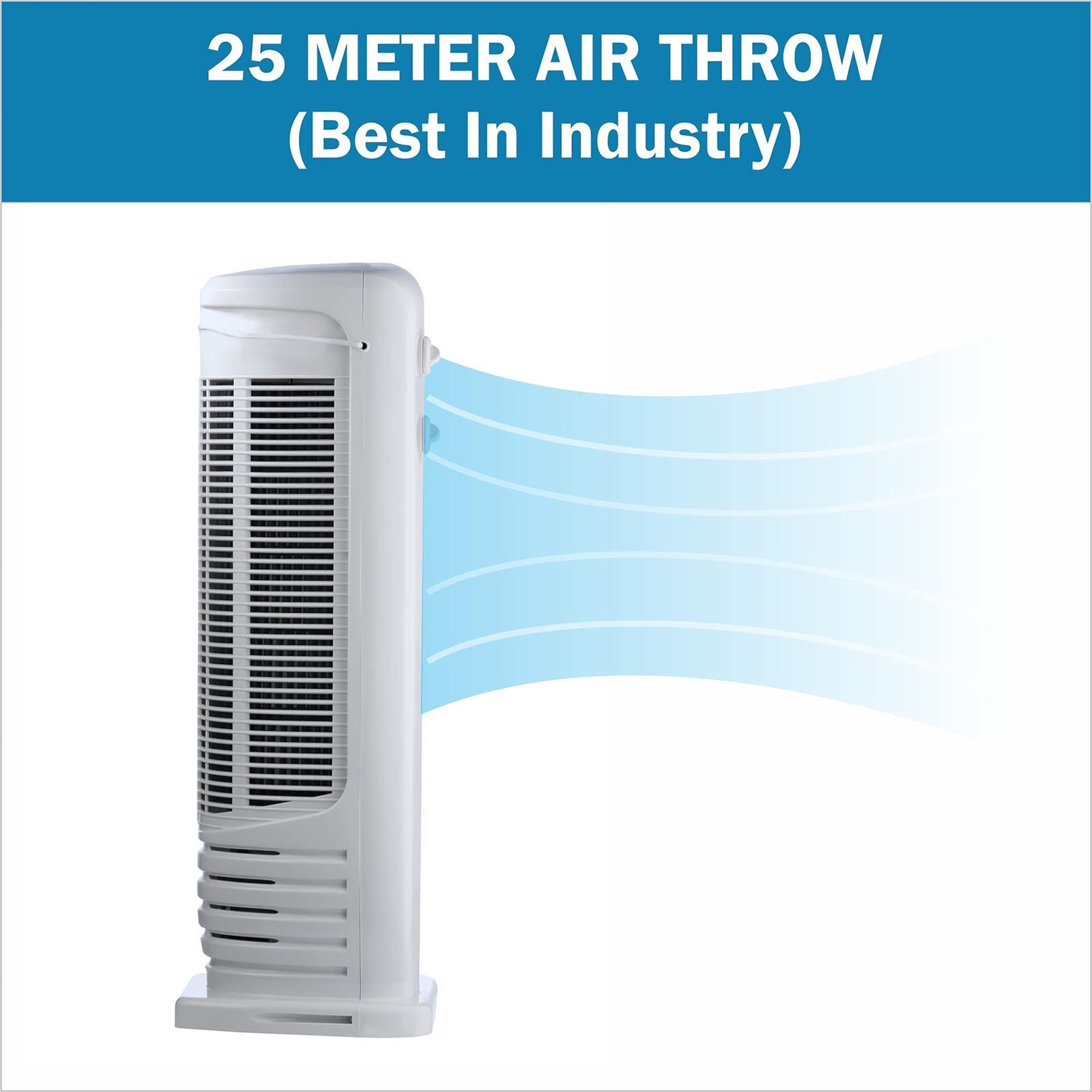 Butterfly Windy Plus Bladeless 25 ft Air Throw 2250 m3/hr Air Delivery Tower Fan (Heavy Duty Motor, Blue)_6