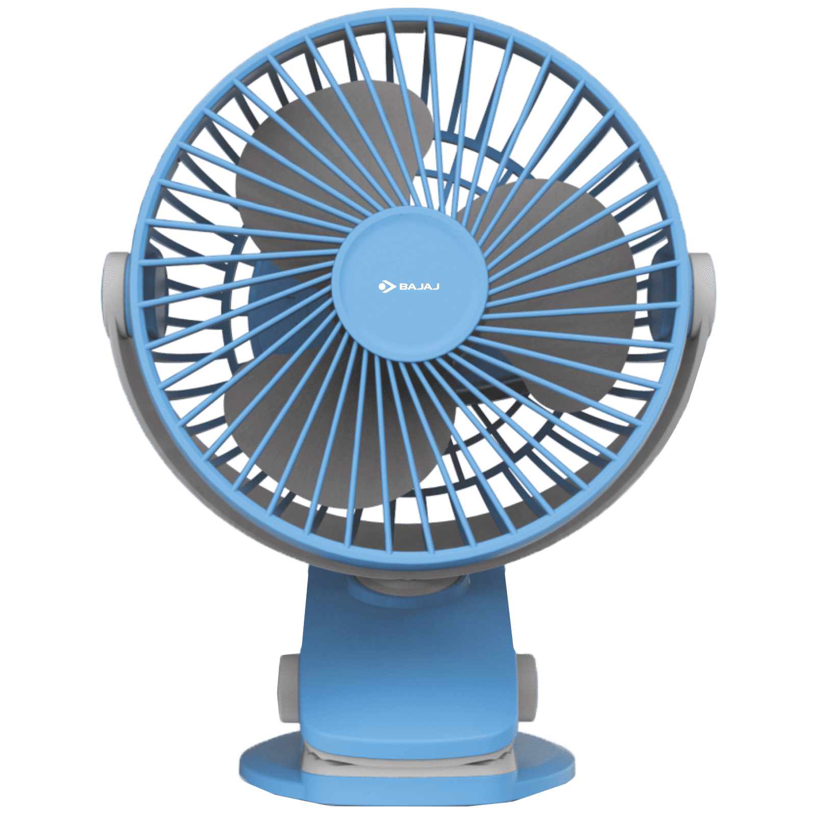 BAJAJ Pygmy Mini 110mm 3 Blade Rechargeable Personal Fan with 1800 mAh Battery (Silent Operation, Cerulean Blue)_1