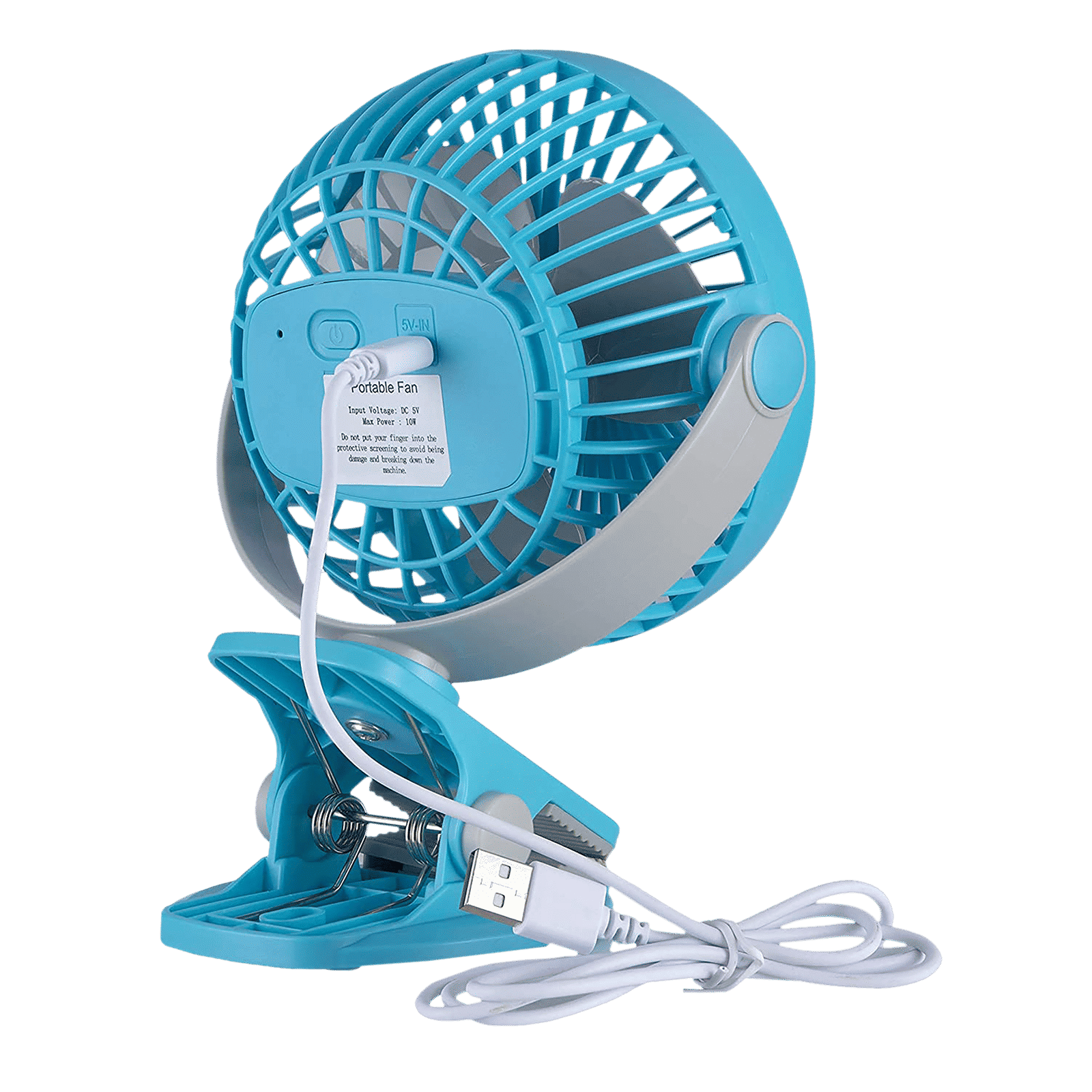 BAJAJ Pygmy Mini 110mm 3 Blade Rechargeable Personal Fan with 1800 mAh Battery (Silent Operation, Cerulean Blue)_7
