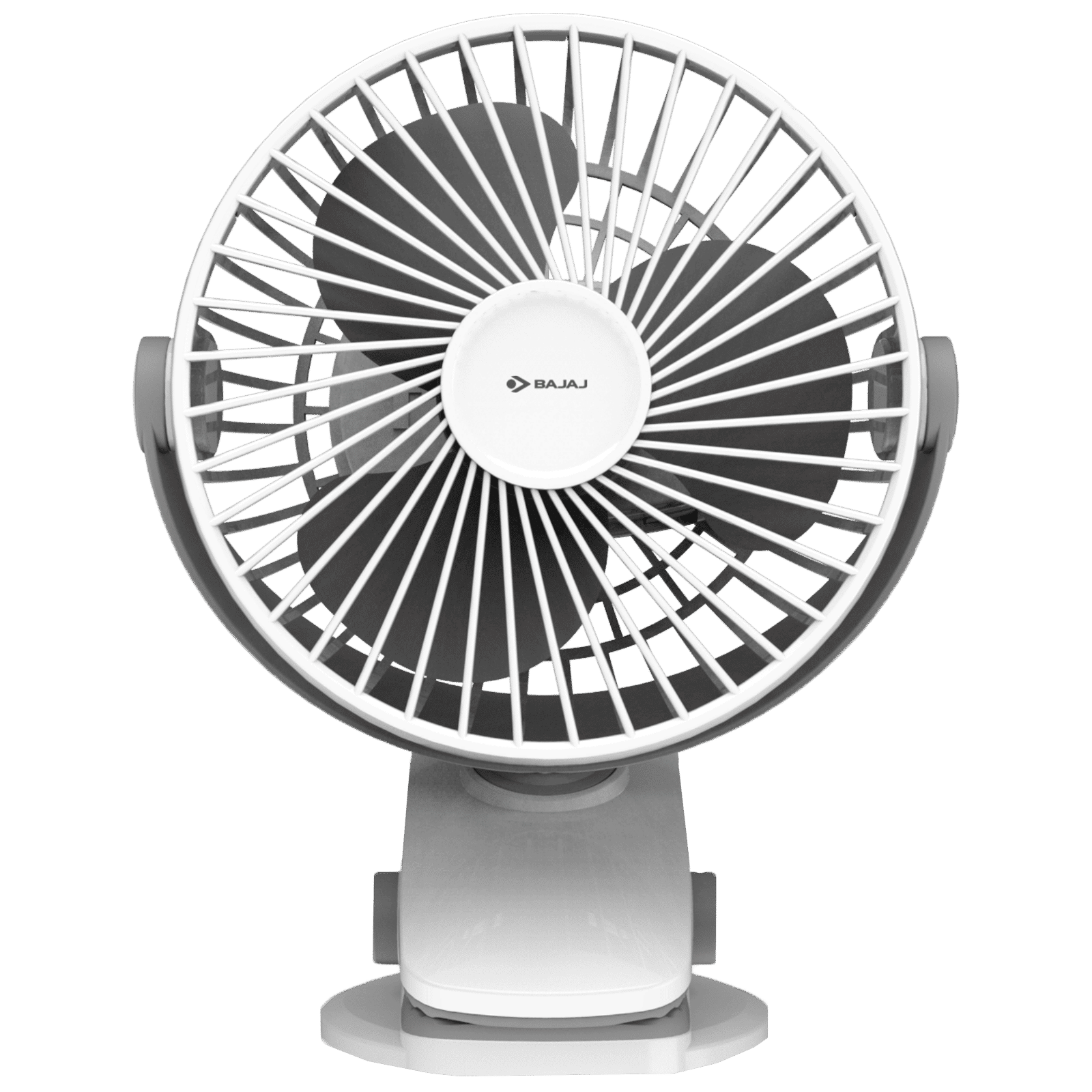 BAJAJ Pygmy Mini 110mm 3 Blade Rechargeable Personal Fan with 1800 mAh Battery (Silent Operation, White Smoke)_1