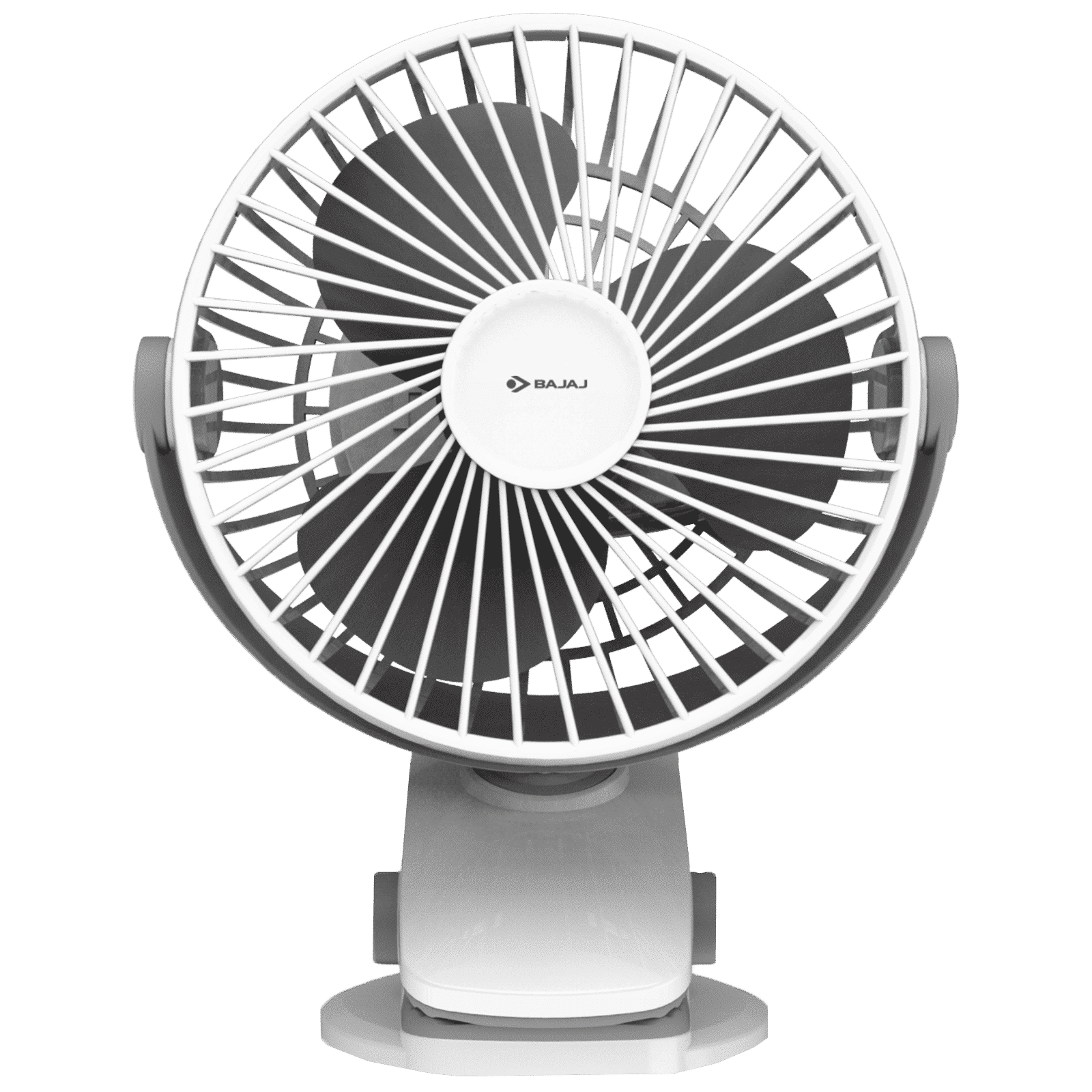 BAJAJ Pygmy Mini 110mm 3 Blade Rechargeable Personal Fan with 1800 mAh Battery (Silent Operation, White Smoke)