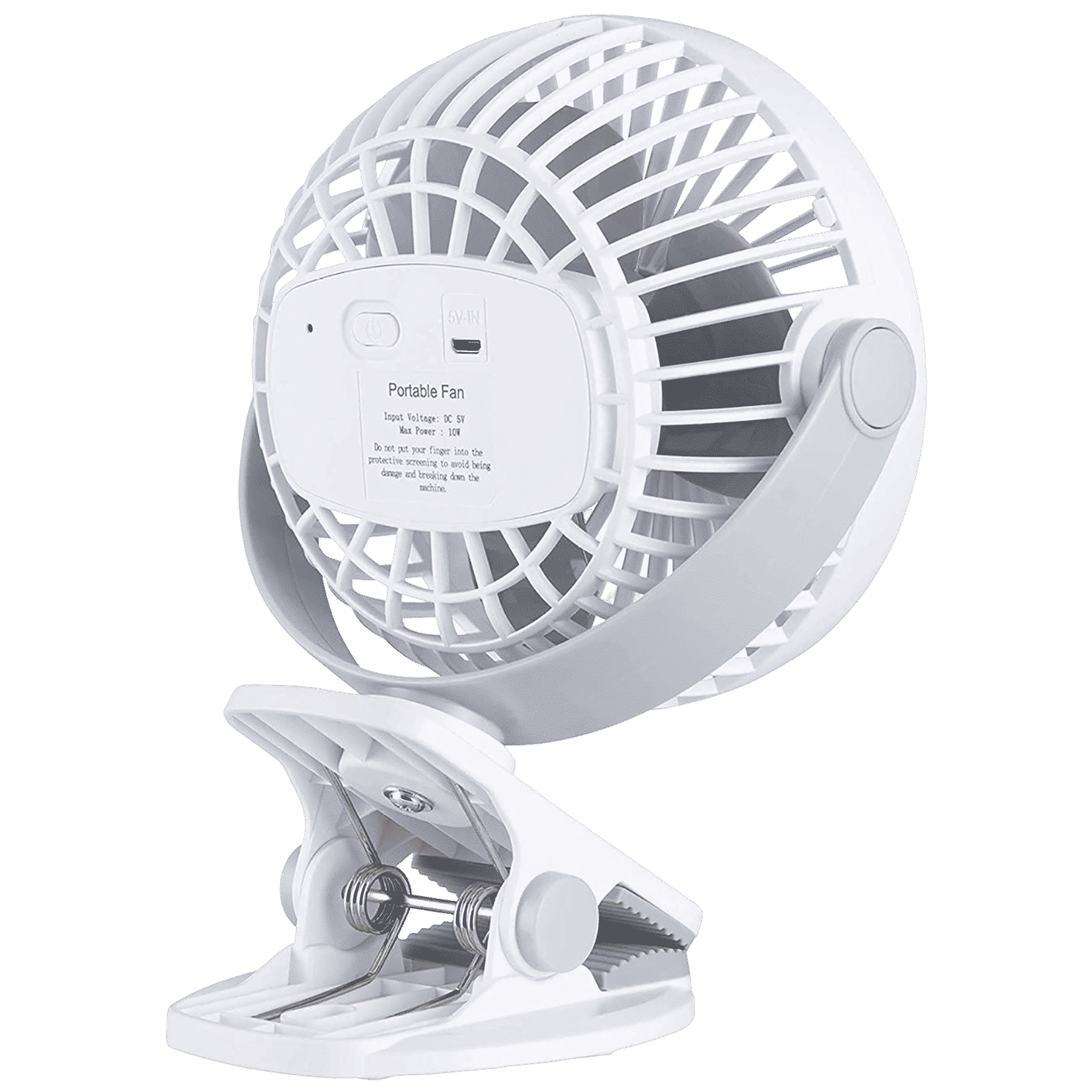BAJAJ Pygmy Mini 110mm 3 Blade Rechargeable Personal Fan with 1800 mAh Battery (Silent Operation, White Smoke)_4