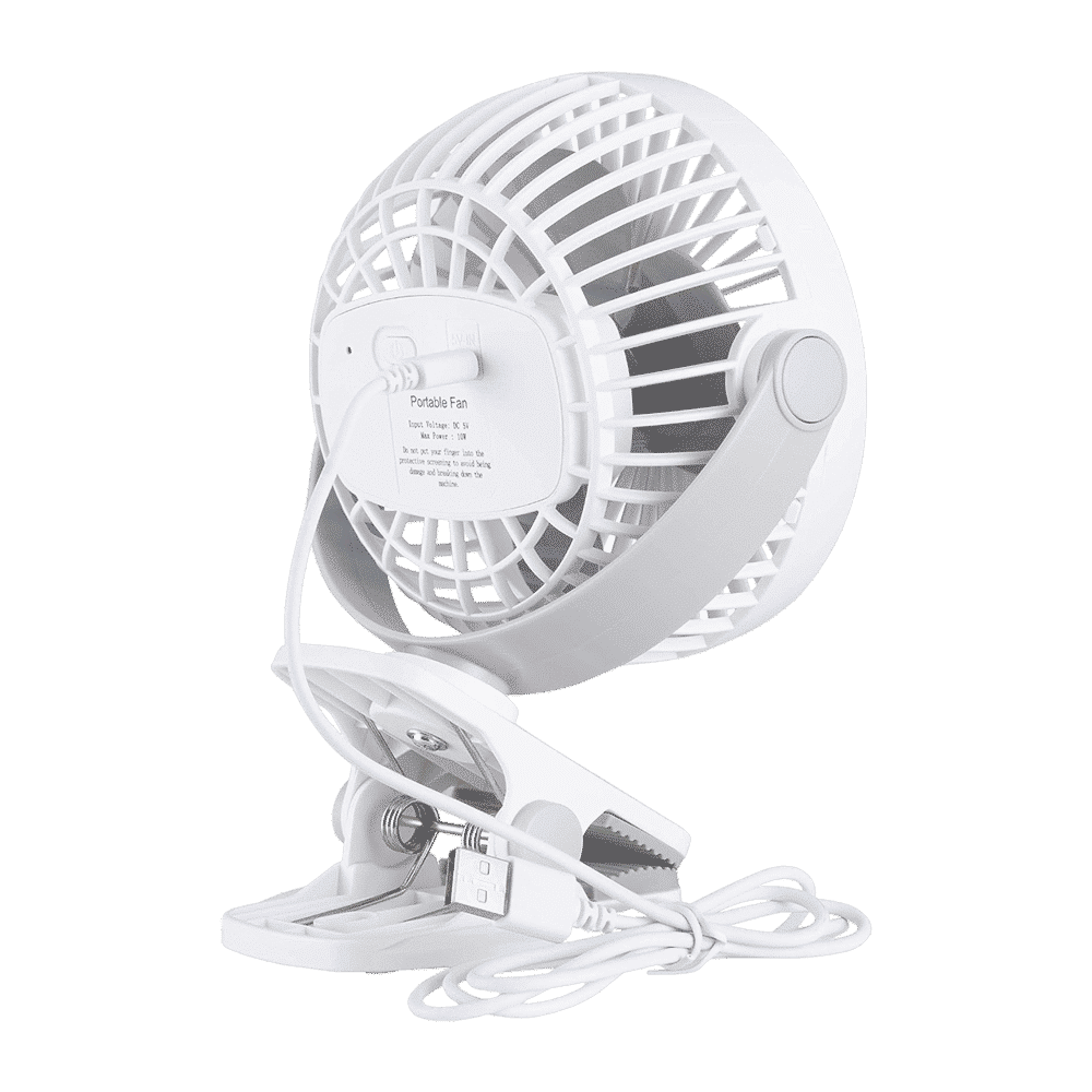 BAJAJ Pygmy Mini 110mm 3 Blade Rechargeable Personal Fan with 1800 mAh Battery (Silent Operation, White Smoke)_7