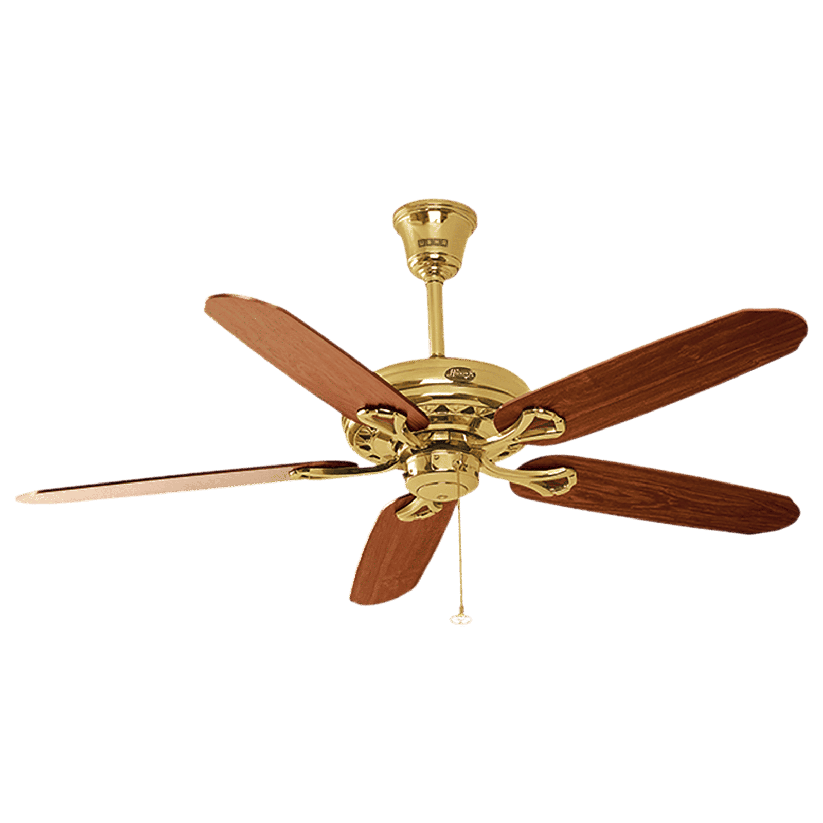 USHA Hunter Savoy 1320mm 5 Blade Induction AC Ceiling Fan (Reversible Plywood Blades, Antique Brass)_1