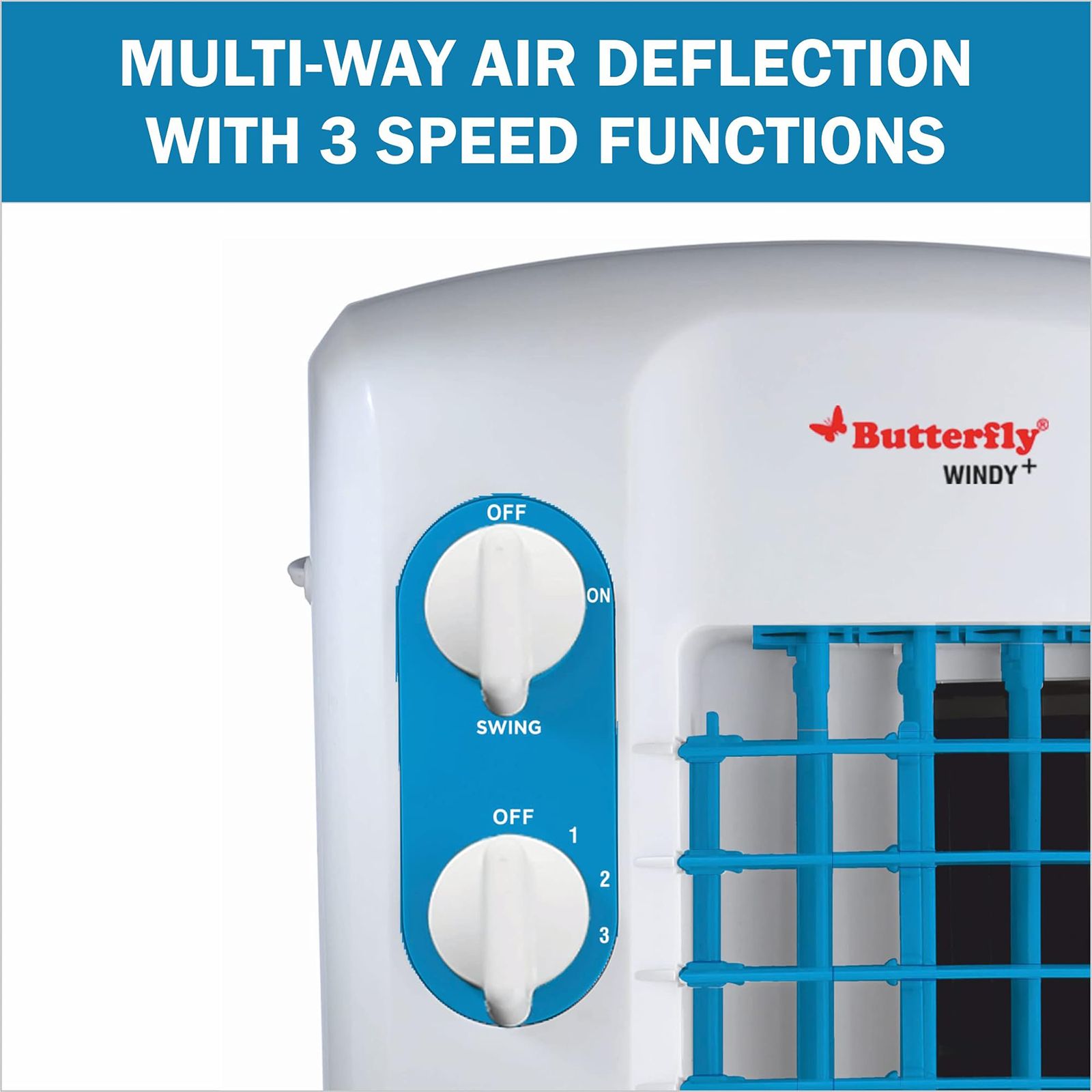 Butterfly Windy Plus Bladeless 25 ft Air Throw 2250 m3/hr Air Delivery Tower Fan (Heavy Duty Motor, Blue) Butterfly Windy Plus Bladeless 25 ft Air Throw 2250 m3/hr Air Delivery Tower Fan (Heavy Duty Motor, Blue)_6