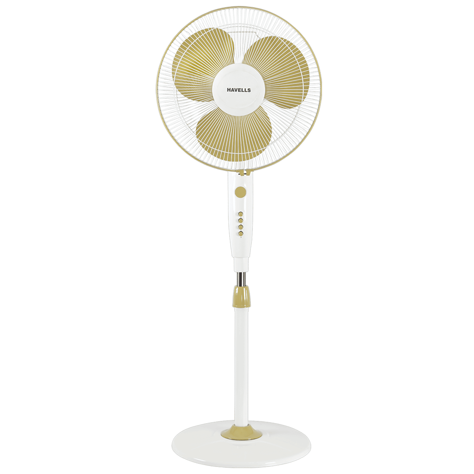 HAVELLS Trendy 400mm 3 Blade High Speed Pedestal Fan (Exotic Rich, Golden White)_1