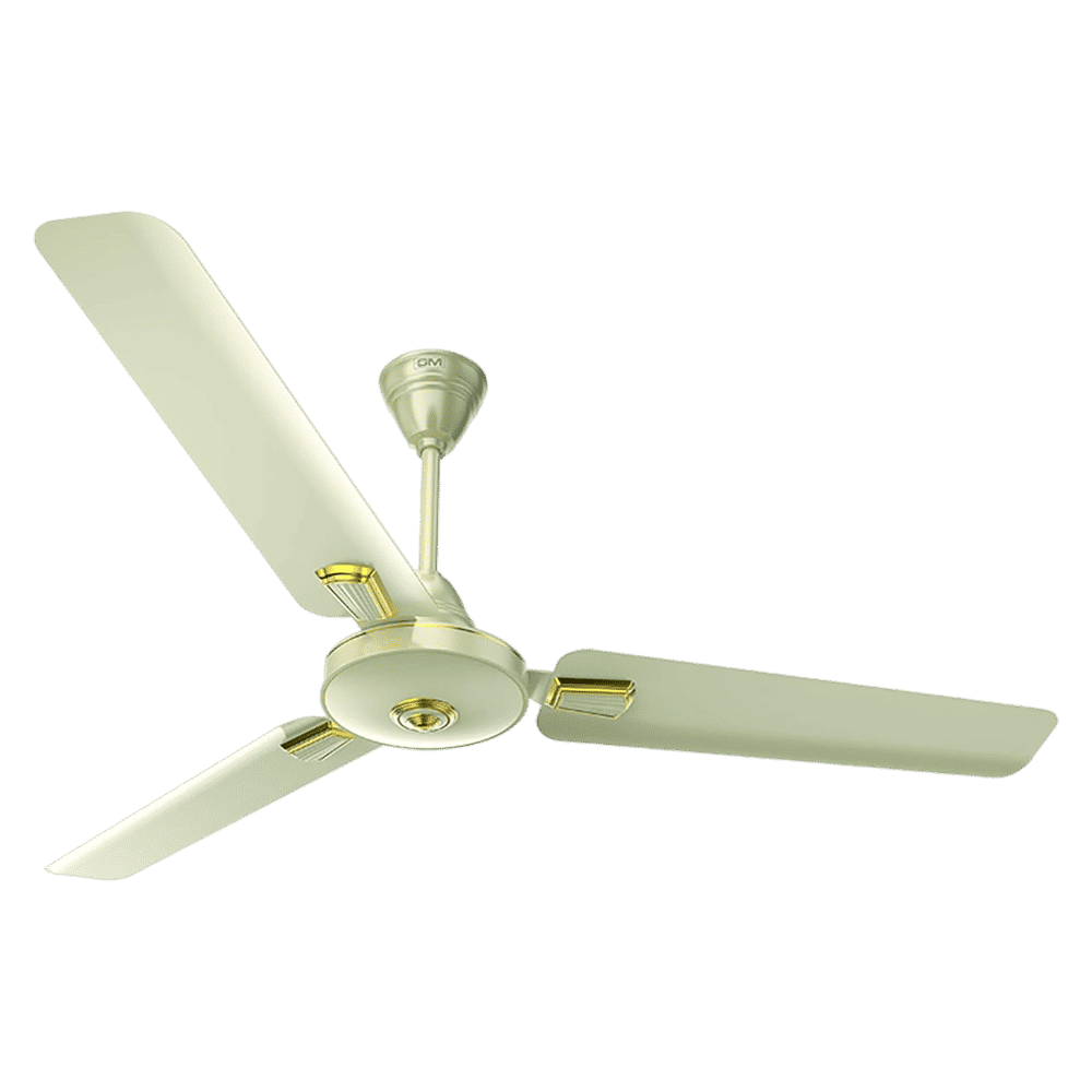 GM AIR9 Plus Deco 1200mm 3 Blade Copper Motor Ceiling Fan (Aerodynamically Design, Ivory)_1
