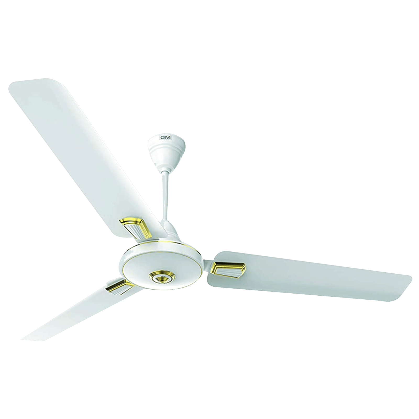 GM AIR9 Plus Deco 1200mm 3 Blade Copper Motor Ceiling Fan (Aerodynamically Design, White)_1