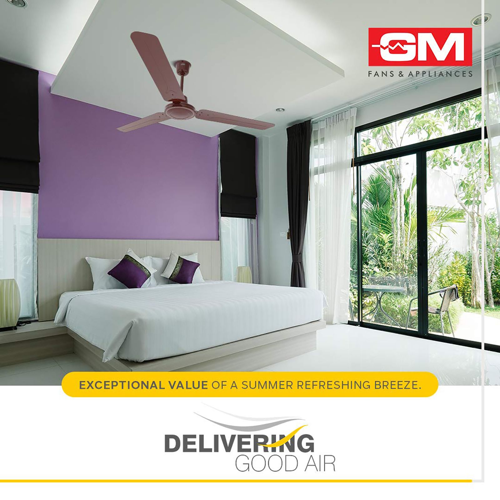 GM G-Breeze 1200mm 3 Blade Energy Efficient Ceiling Fan (High Speed, Brown)_5