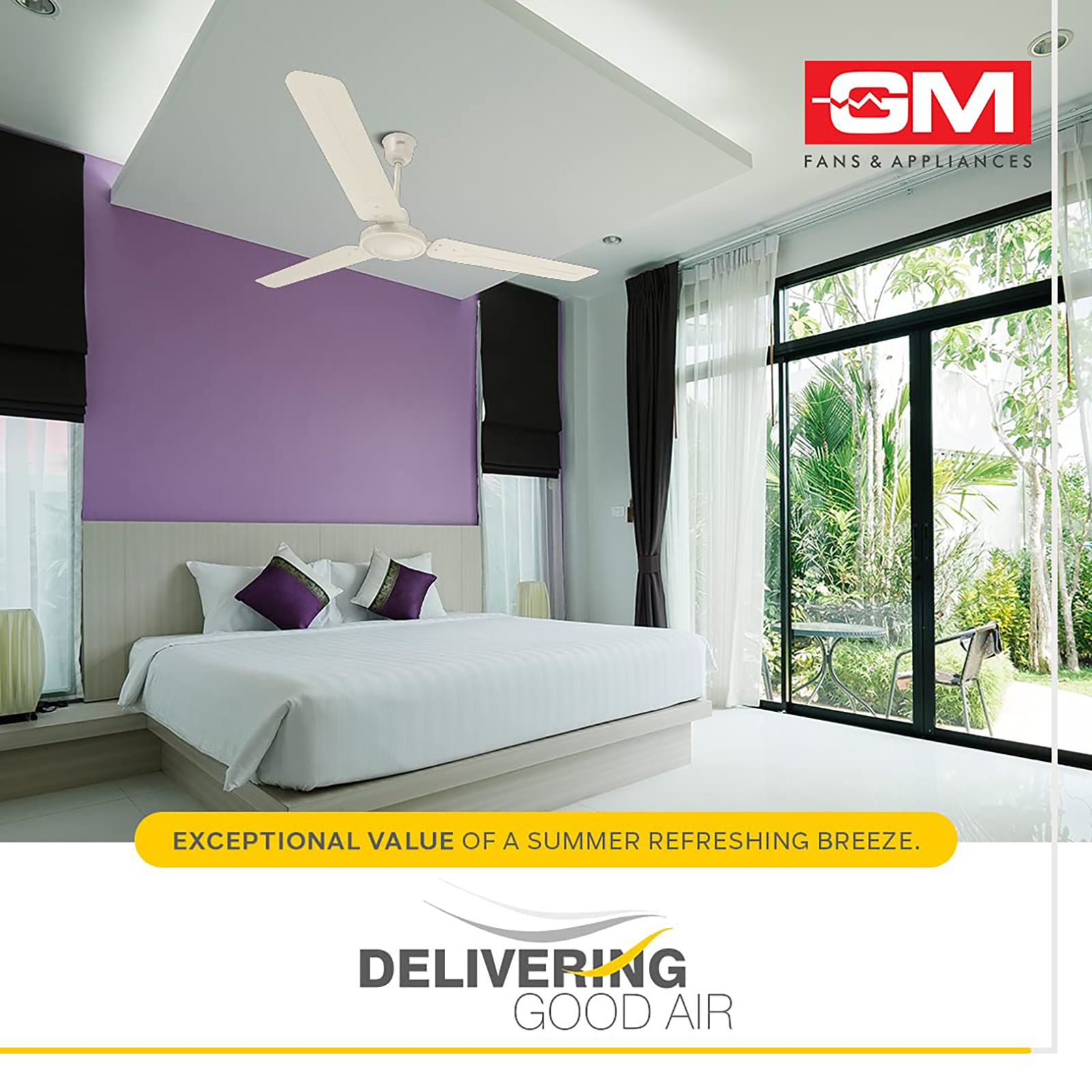 GM G-Breeze 1200mm 3 Blade Energy Efficient Ceiling Fan (High Speed, Ivory)_7