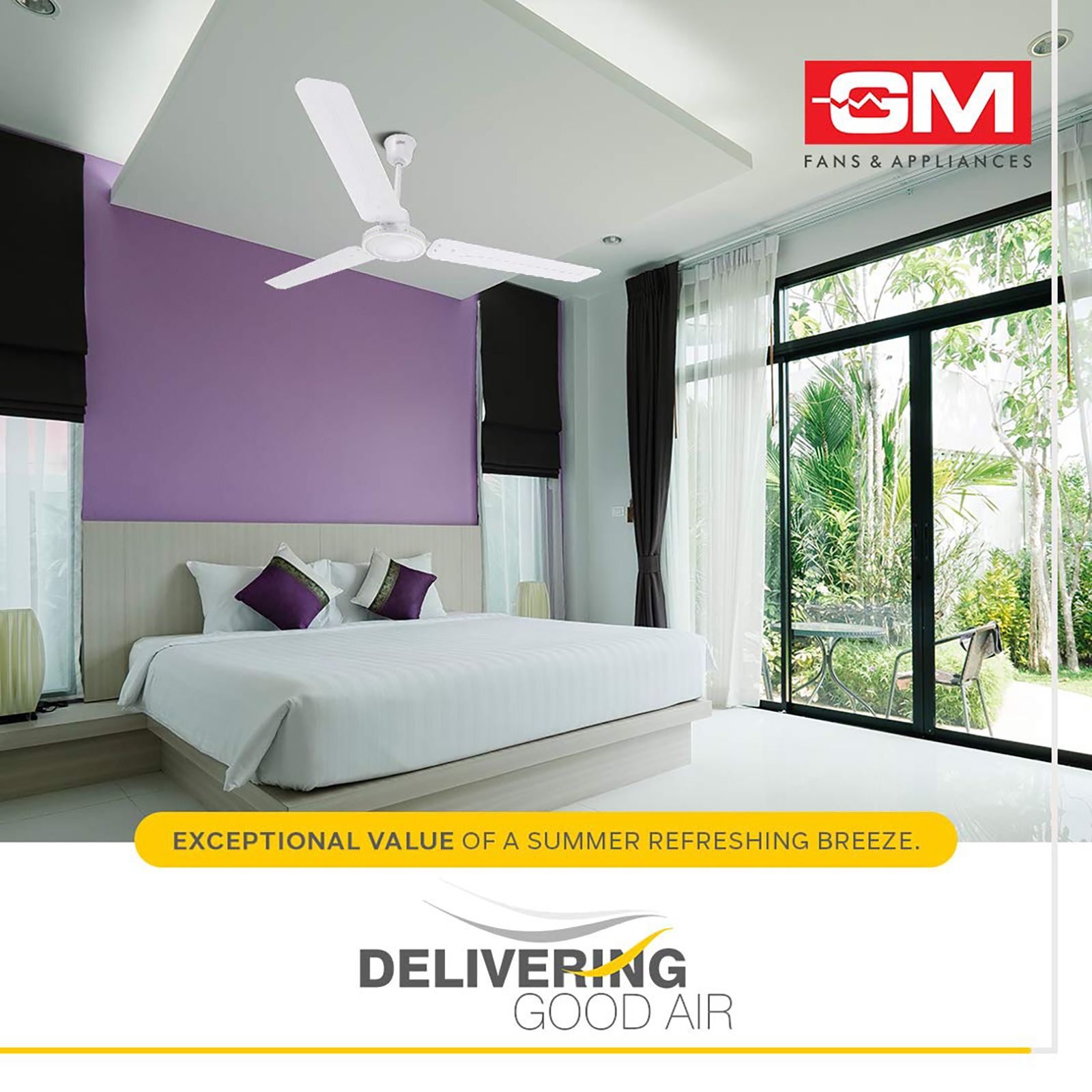 GM G-Breeze 1200mm 3 Blade Energy Efficient Ceiling Fan (High Speed, White)_5