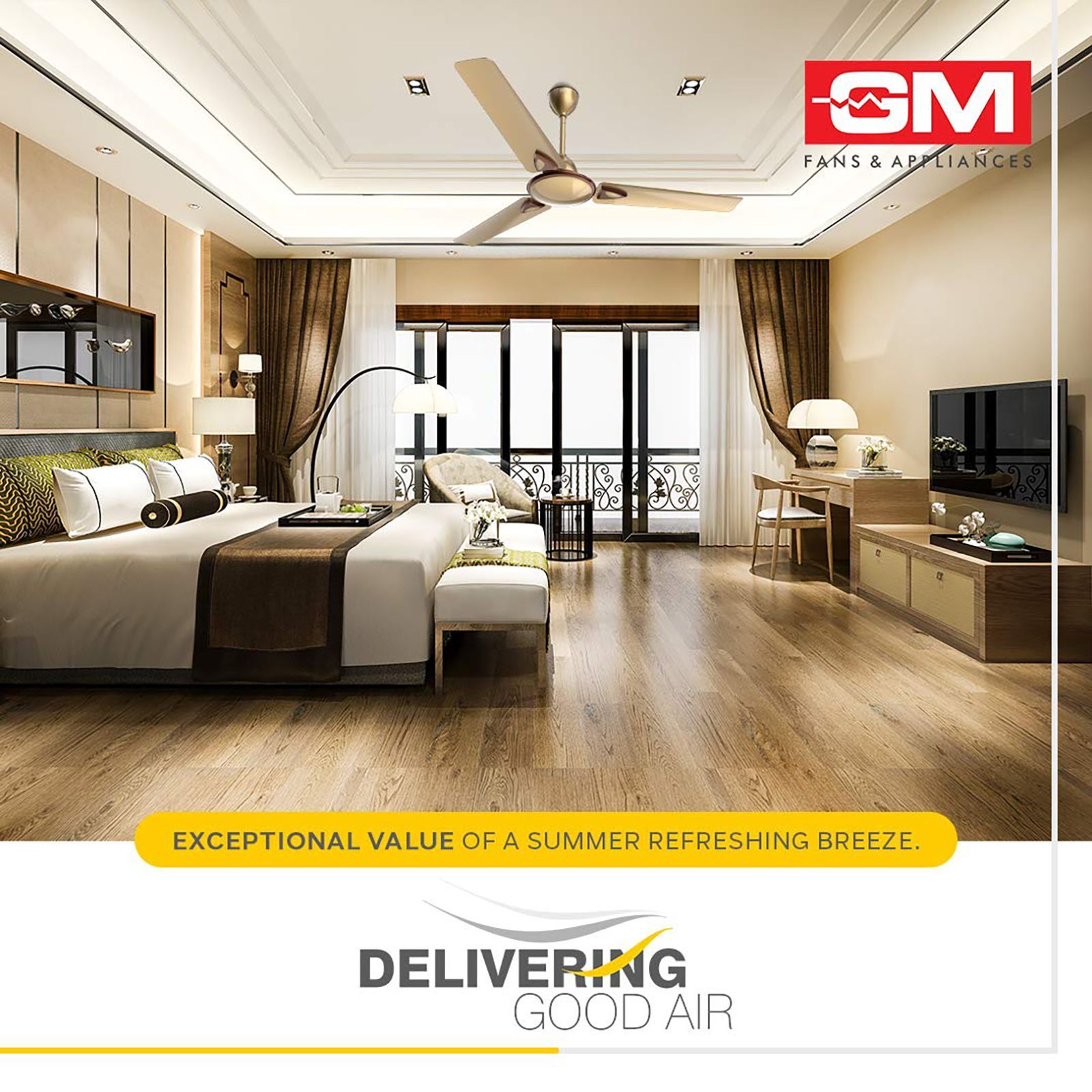 GM Nexa 1200mm 3 Blade High Speed Ceiling Fan (Inverter Technology, Metallic Gold)_7