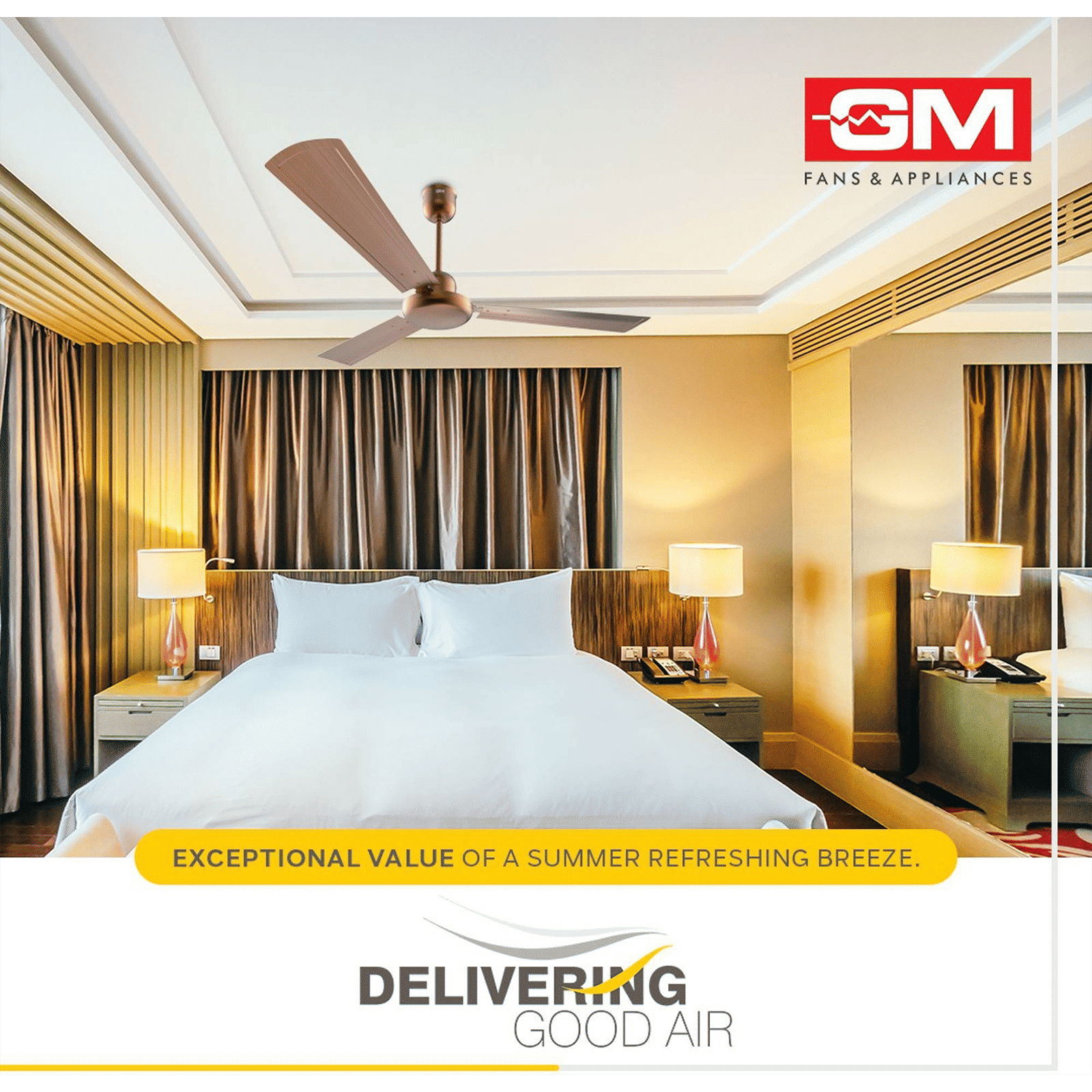 GM Spencer 1200mm 3 Blade High Speed Ceiling Fan (Aerodynamically Designed, Antique Copper)_8