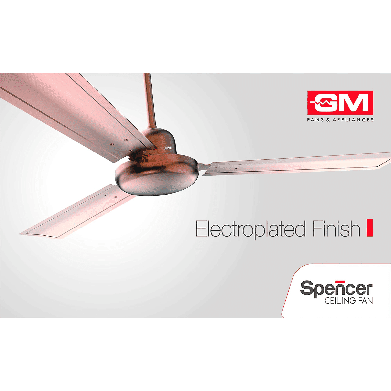 GM Spencer 1200mm 3 Blade High Speed Ceiling Fan (Aerodynamically Designed, Antique Copper)_12
