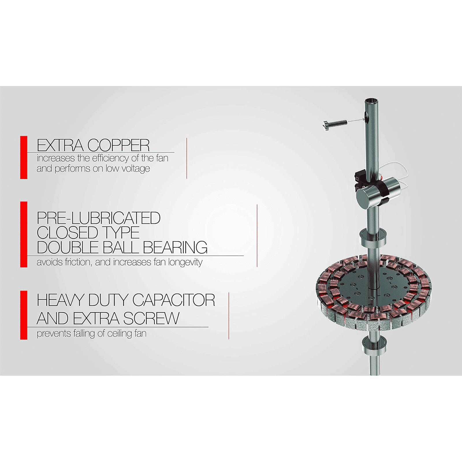 GM Spencer 1200mm 3 Blade High Speed Ceiling Fan (Aerodynamically Designed, Brush Still) GM Spencer 1200mm 3 Blade High Speed Ceiling Fan (Aerodynamically Designed, Brush Still)_9