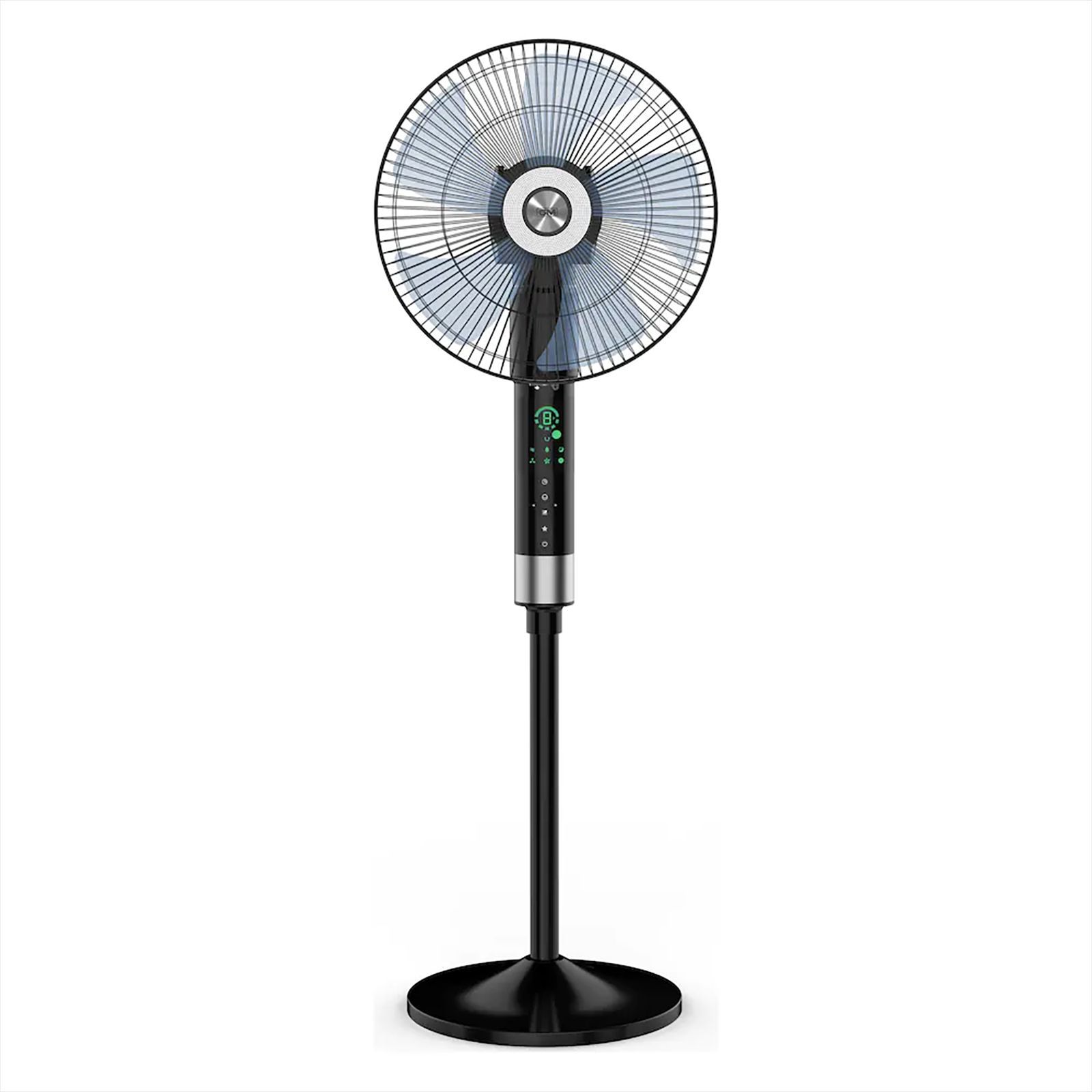 GM Maestro 400mm 3 Blade 360 Degree Oscillation Pedestal Fan with Remote (Rust Resistant, Black)_1