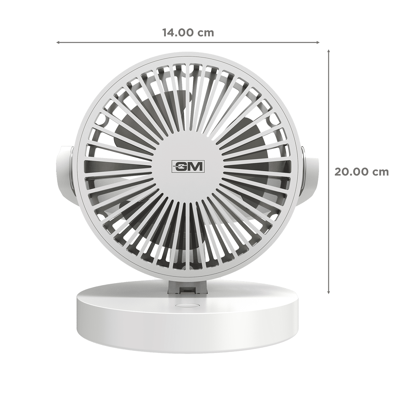 GM Handy Air 150mm 3 Blade Rechargeable Personal Fan with 2000 mAh Battery (5 Hr Non Stop Operation, White)_2
