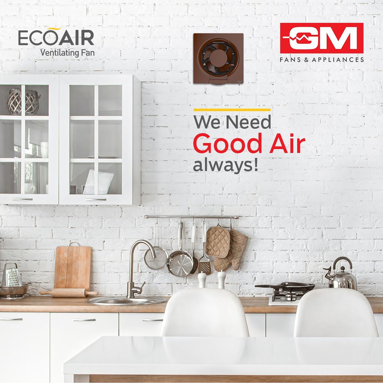 GM Eco Air 150mm Exhaust Fan (Low Noise Operation, Brown)_6