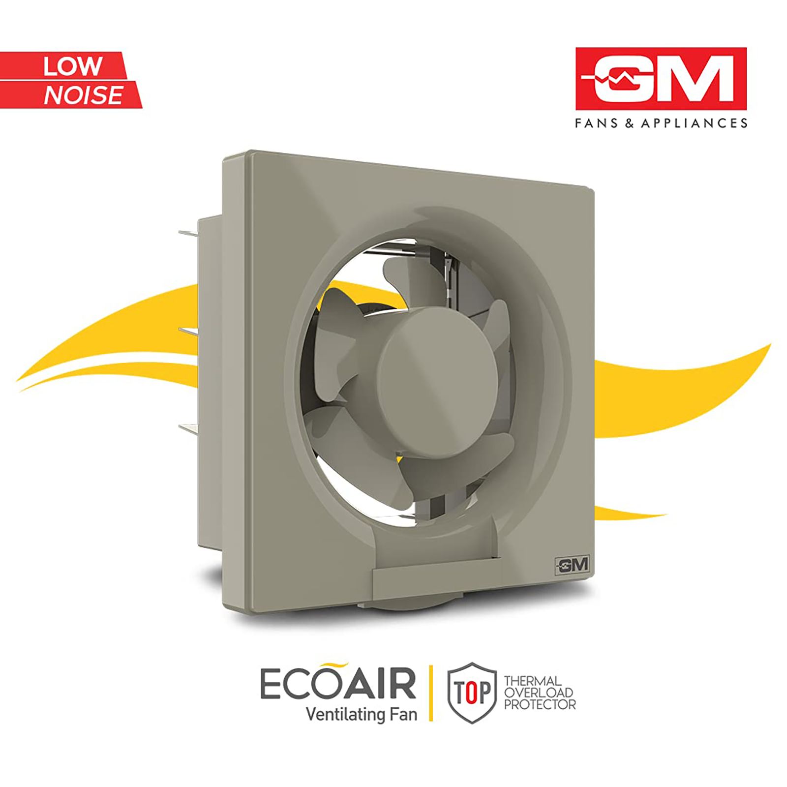 GM Eco Air 200mm Exhaust Fan (Low Noise Operation, Ivory)_8