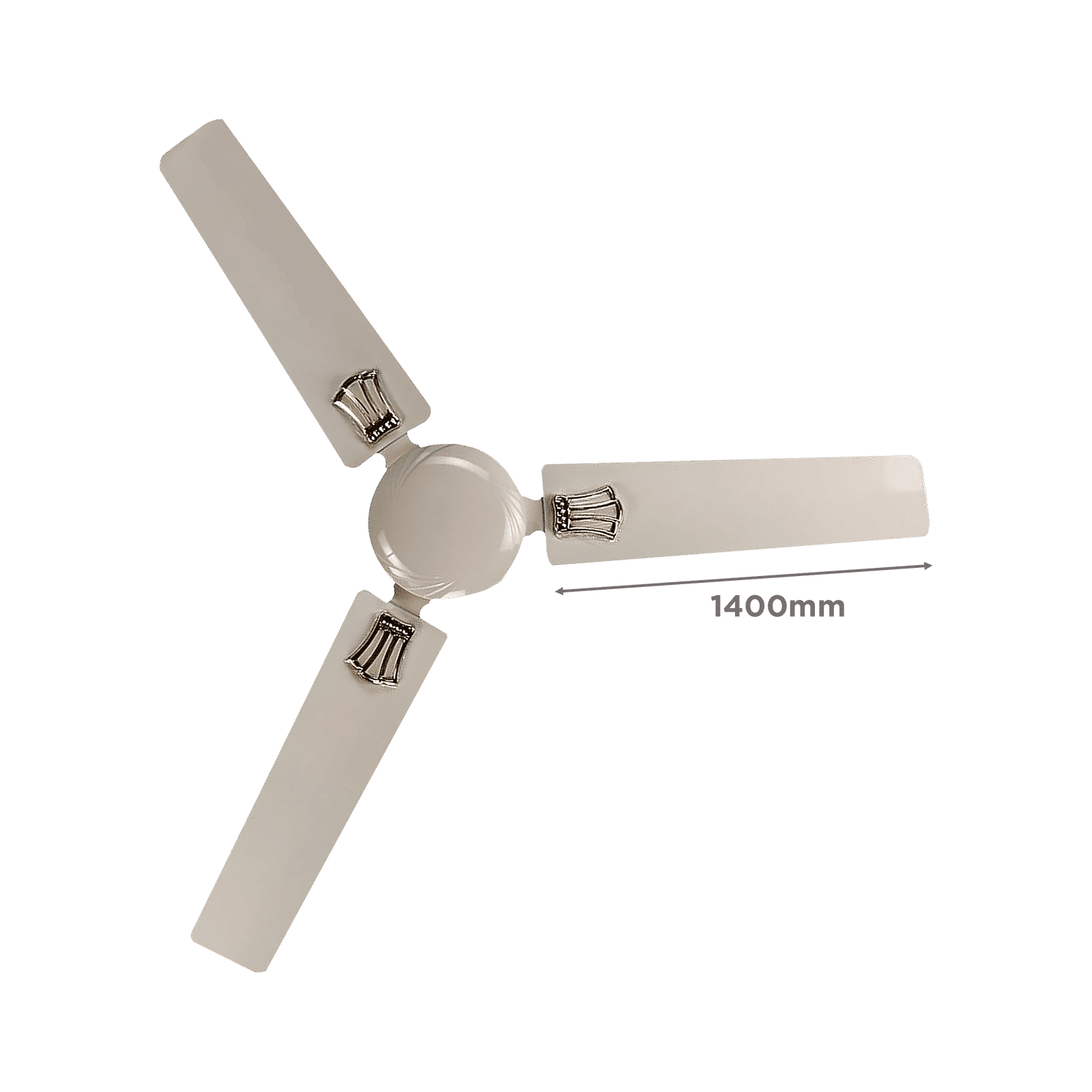 Rico 1400mm 3 Blade Copper Winding Motor Ceiling Fan (Rust & Dust Resistant, White)_2